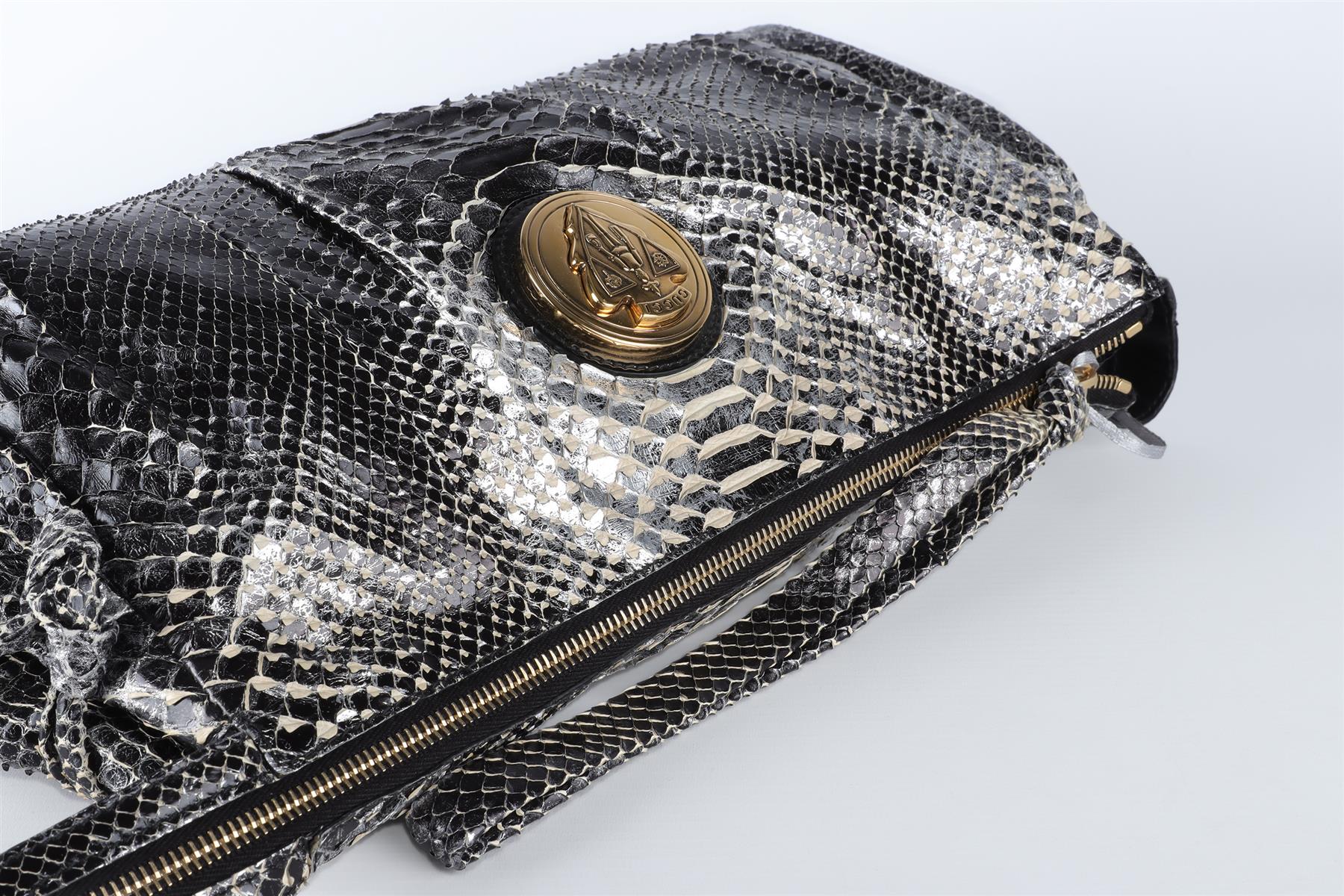GUCCI BLACK HYSTERIA PYTHON CLUTCH - Image 7