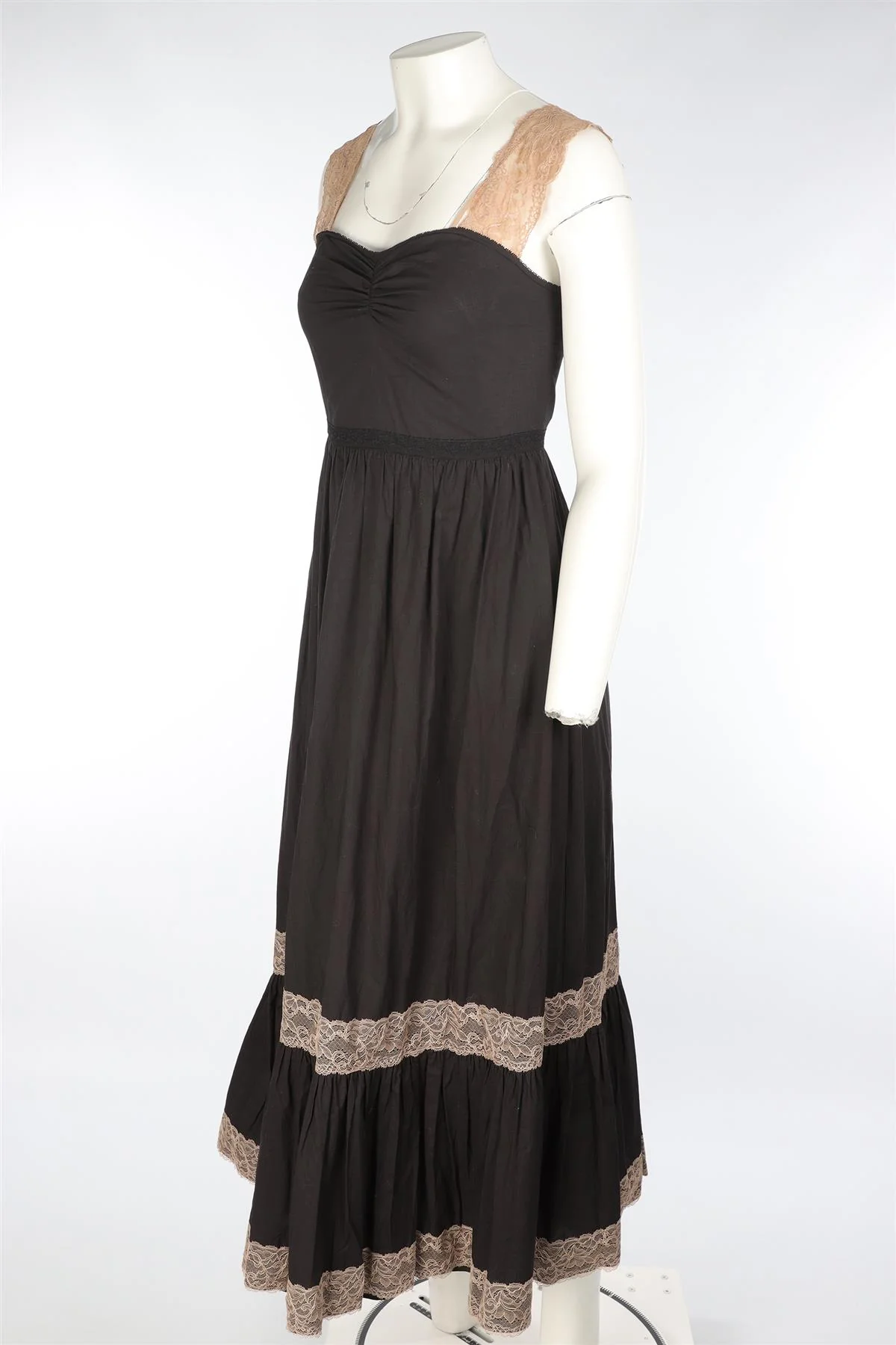 GUCCI BLACK LACE MAXI DRESS IT 38 UK 6 - Image 3
