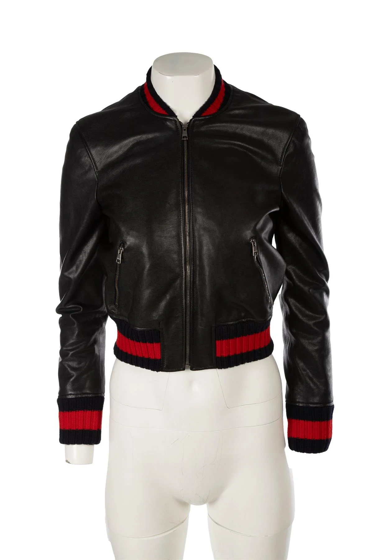 GUCCI BLACK LEATHER JACKET IT 36 UK 4 - Image 2
