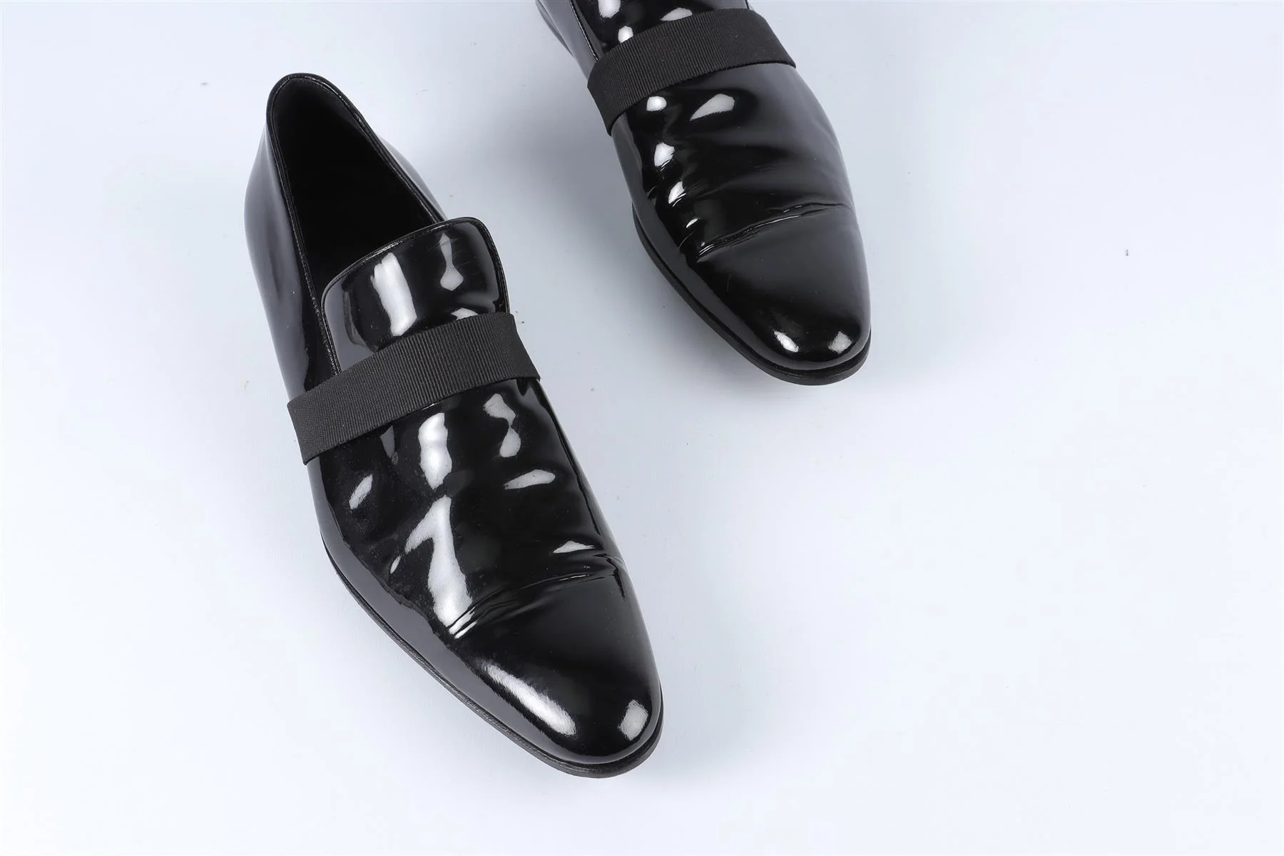 GUCCI BLACK MEN'S PATENT LEATHER LOAFERS UK 9 EU 43 US 10 - Image 4
