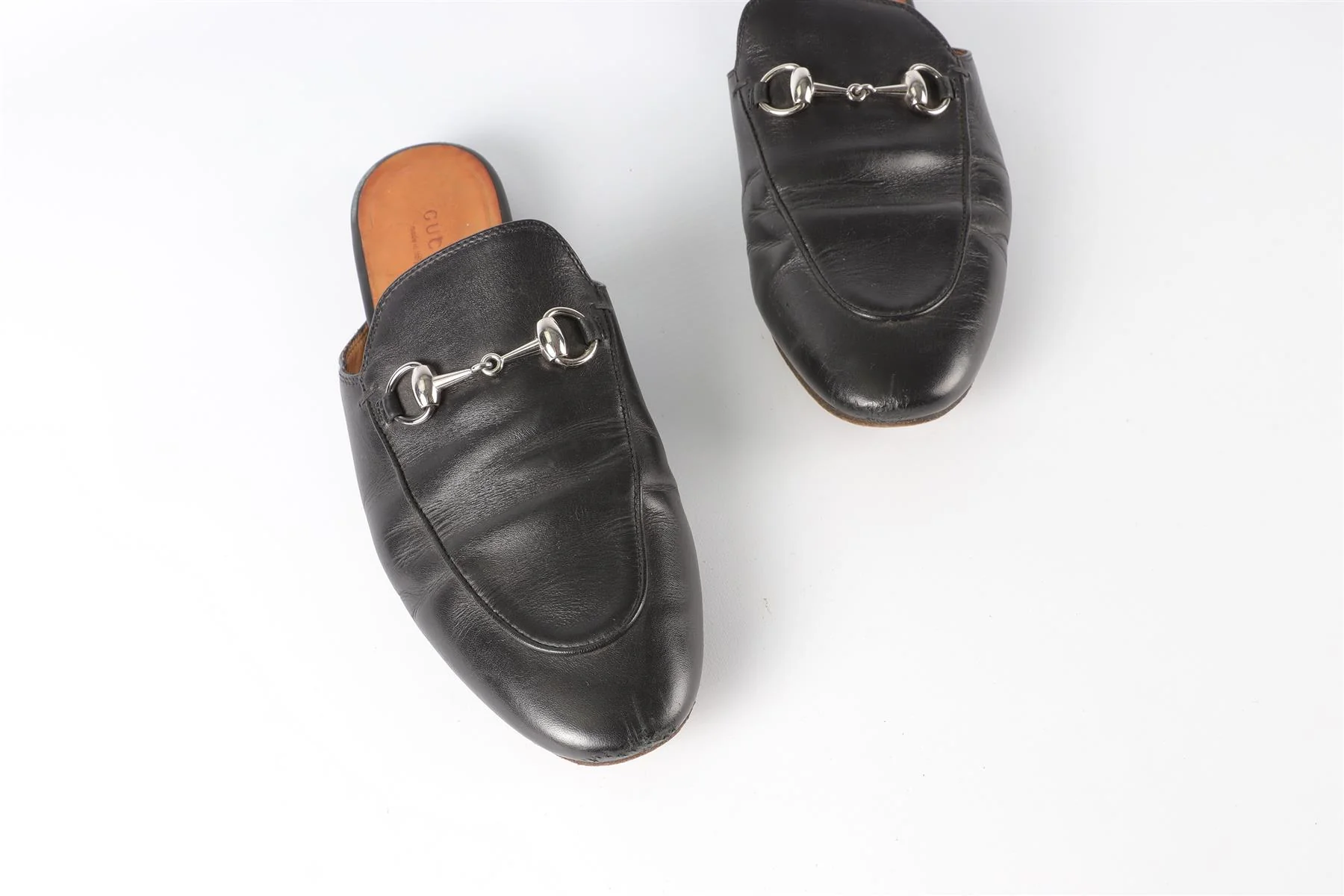 GUCCI BLACK PRINCETOWN LEATHER SLIPPERS EU 38.5 UK 5.5 US 8.5 - Image 4