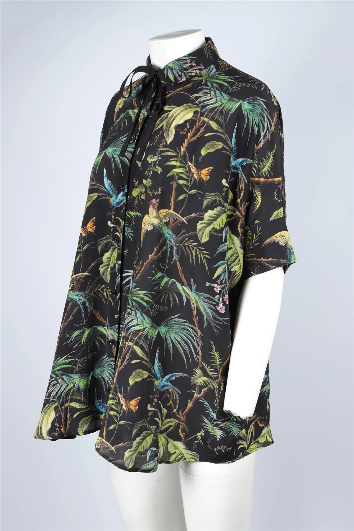 GUCCI BLACK SILK SHIRT IT 46 UK 14 - Image 3