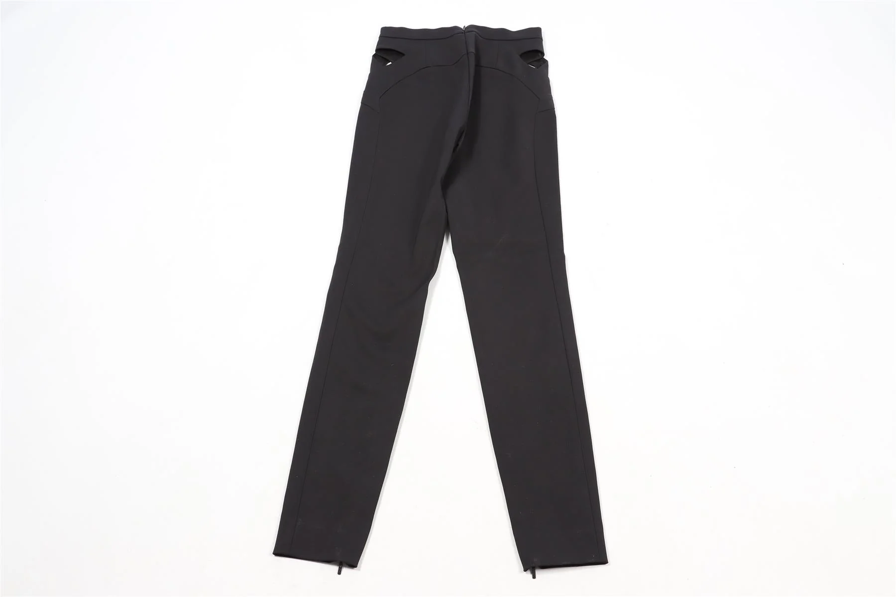 GUCCI BLACK VINTAGE COTTON BLEND SKINNY PANTS IT 36 UK 4 - Image 4