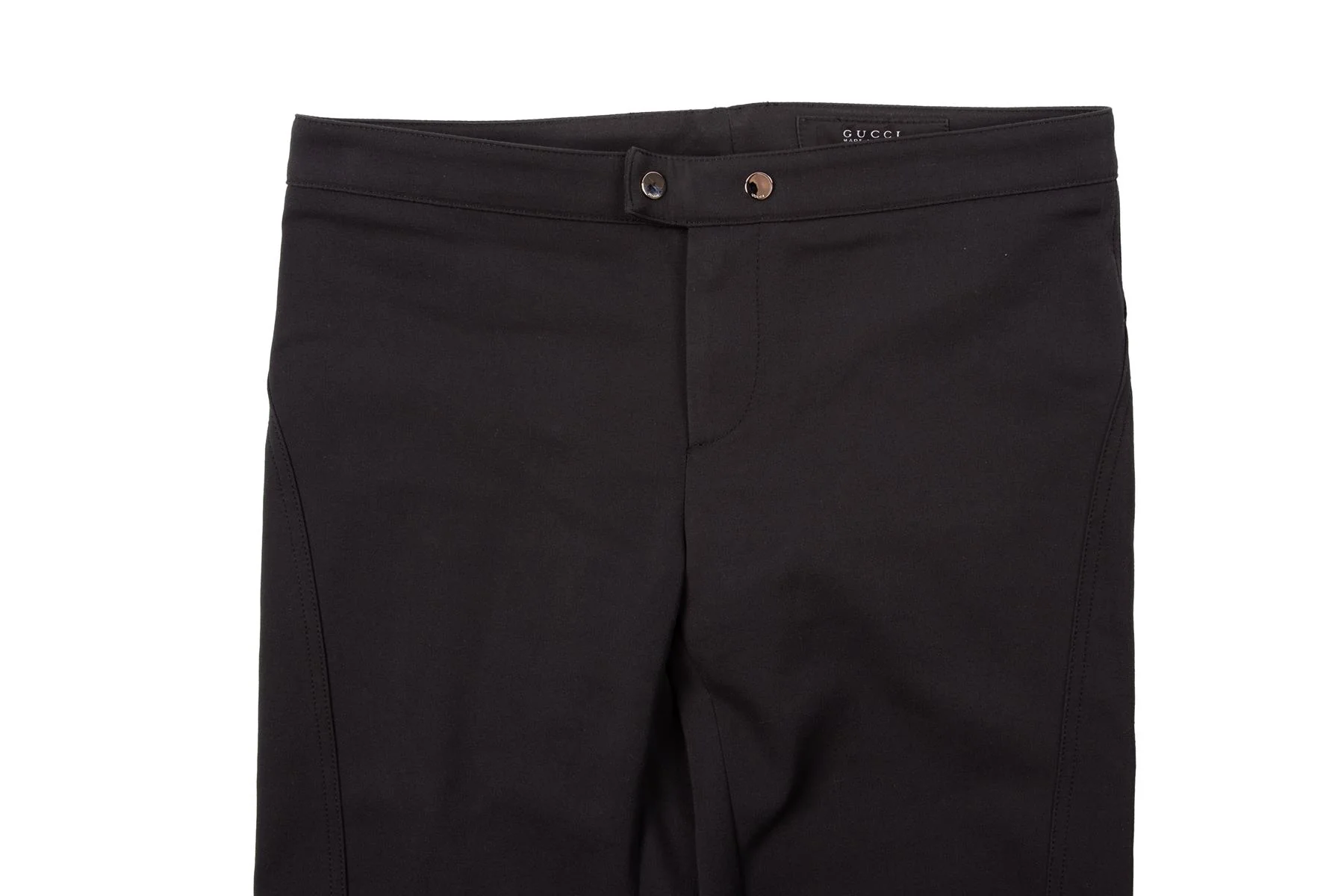 GUCCI BLACK VINTAGE JERSEY SKINNY PANTS IT 38 UK 6 - Image 3