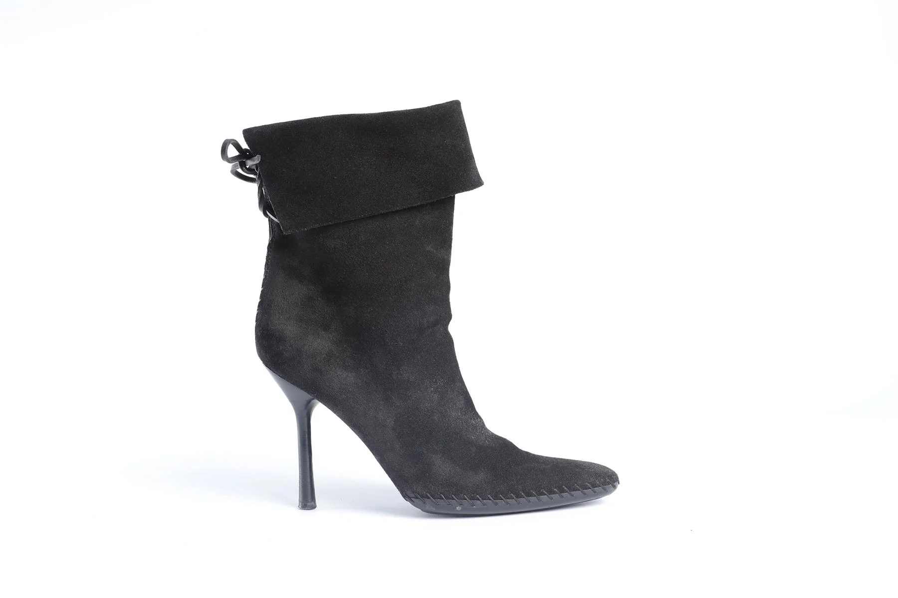 GUCCI BLACK VINTAGE SUEDE ANKLE BOOTS EU 38 UK 5 US 8 - Image 2