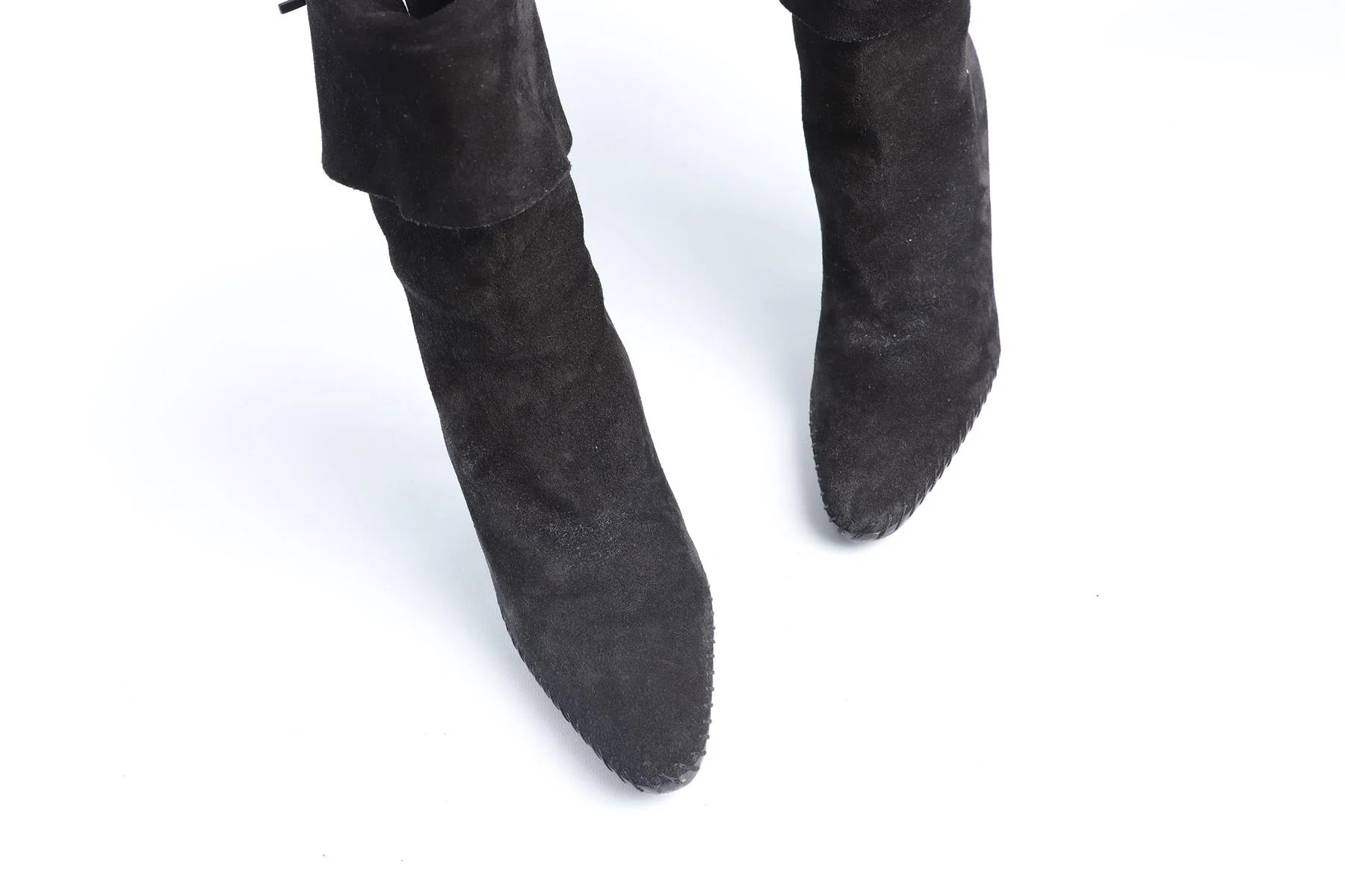 GUCCI BLACK VINTAGE SUEDE ANKLE BOOTS EU 38 UK 5 US 8 - Image 4