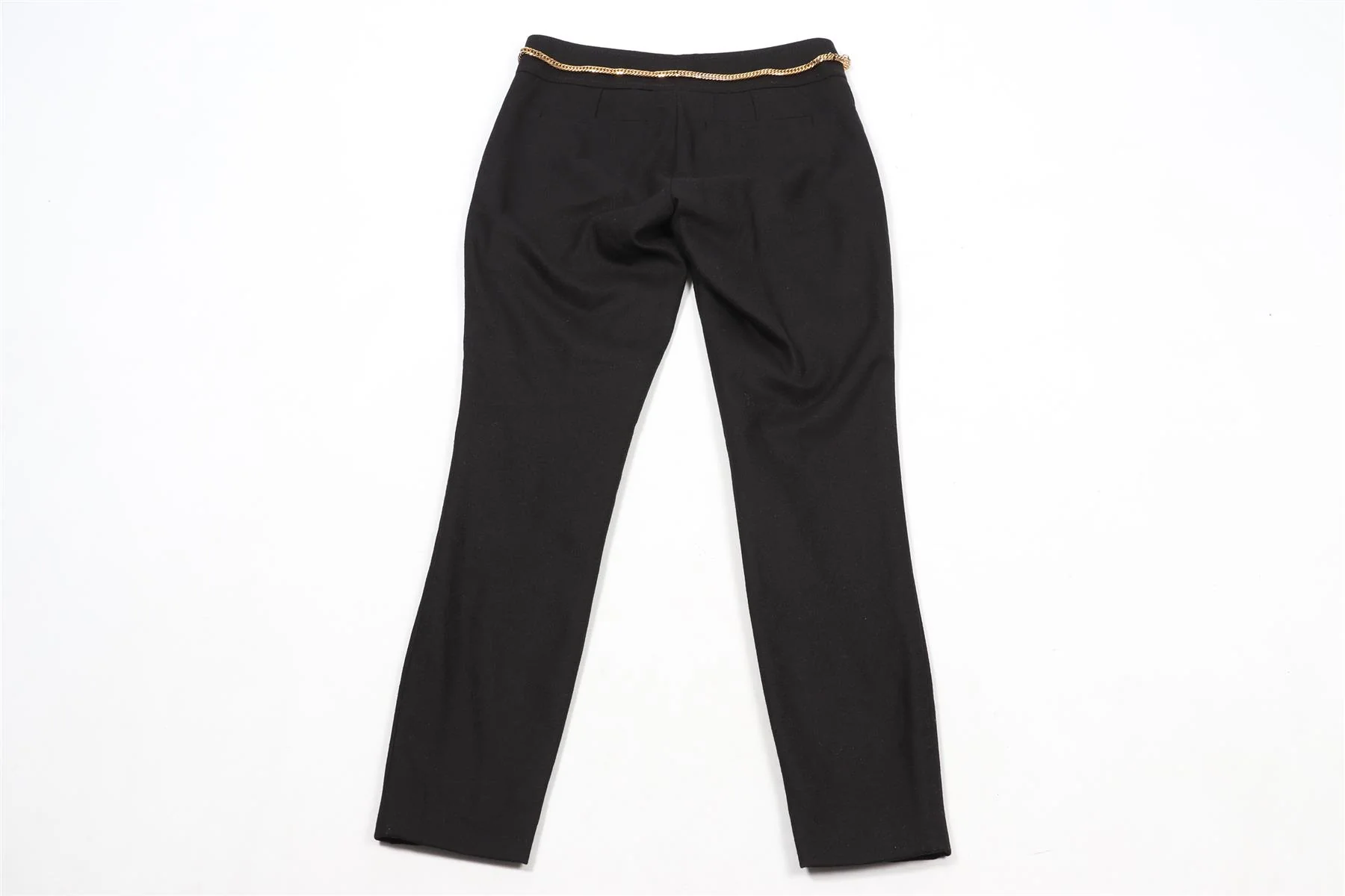 GUCCI BLACK VINTAGE WOOL BLEND SKINNY PANTS IT 38 UK 6 - Image 4