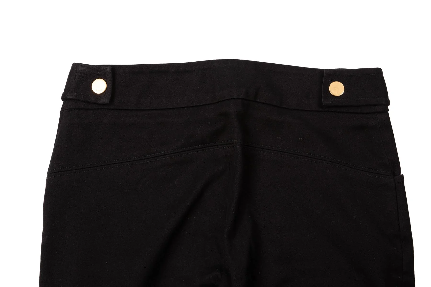 GUCCI BLACK VINTAGE WOOL STRAIGHT LEG PANTS IT 38 UK 6 - Image 5