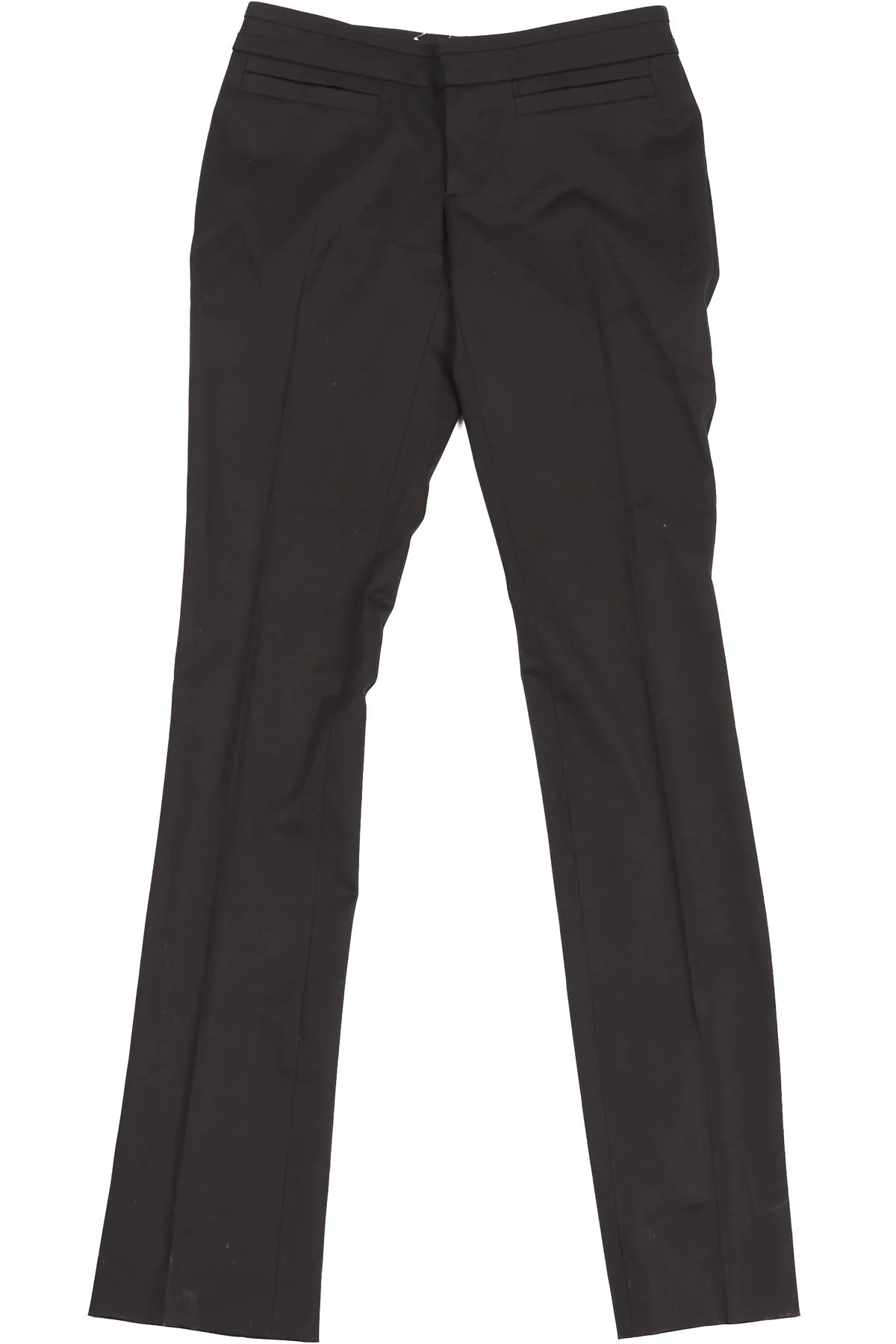 GUCCI BLACK VINTAGE WOOL STRAIGHT LEG PANTS IT 38 UK 6