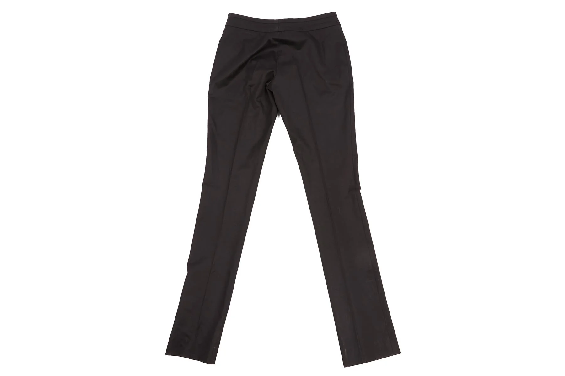 GUCCI BLACK VINTAGE WOOL STRAIGHT LEG PANTS IT 38 UK 6 - Image 4