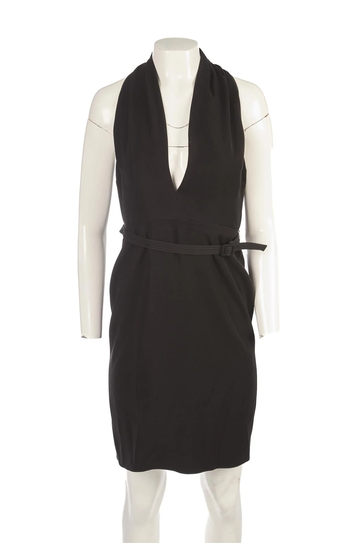 GUCCI BLACK WOVEN MIDI DRESS IT 42 UK 10 - Image 2