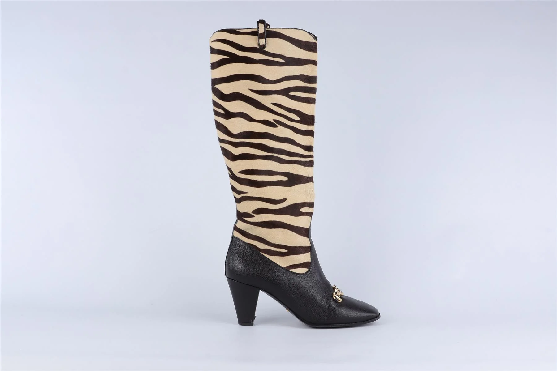 GUCCI BLACK ZUMI LEATHER KNEE HIGH BOOTS EU 40 UK 7 US 10 - Image 2