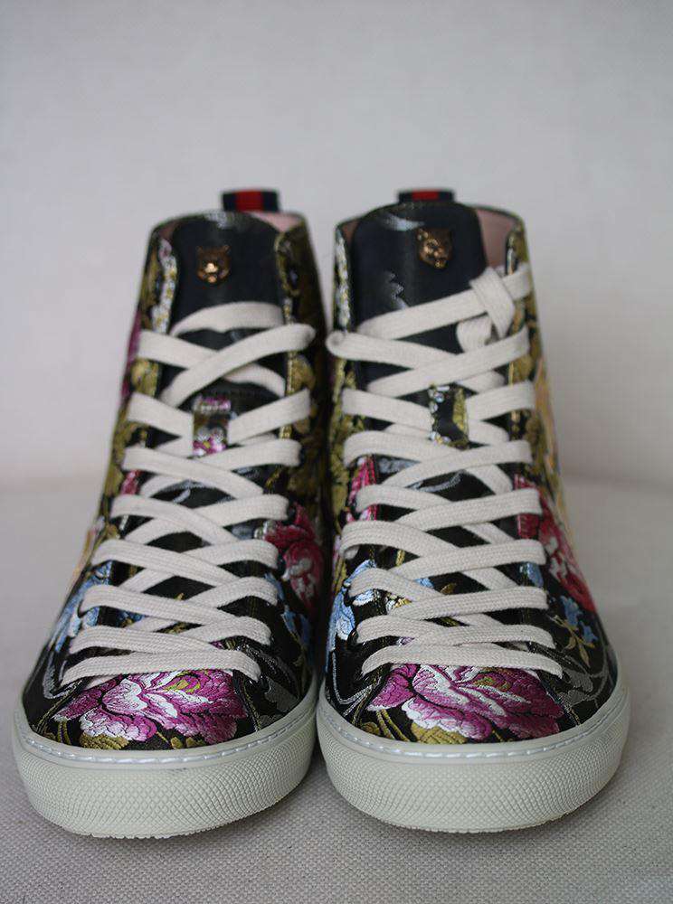 GUCCI BLIND FOR LOVE FLORAL EMBROIDERED HIGH-TOP SNEAKERS EU 37.5 UK 4.5 US 7.5 - Image 3