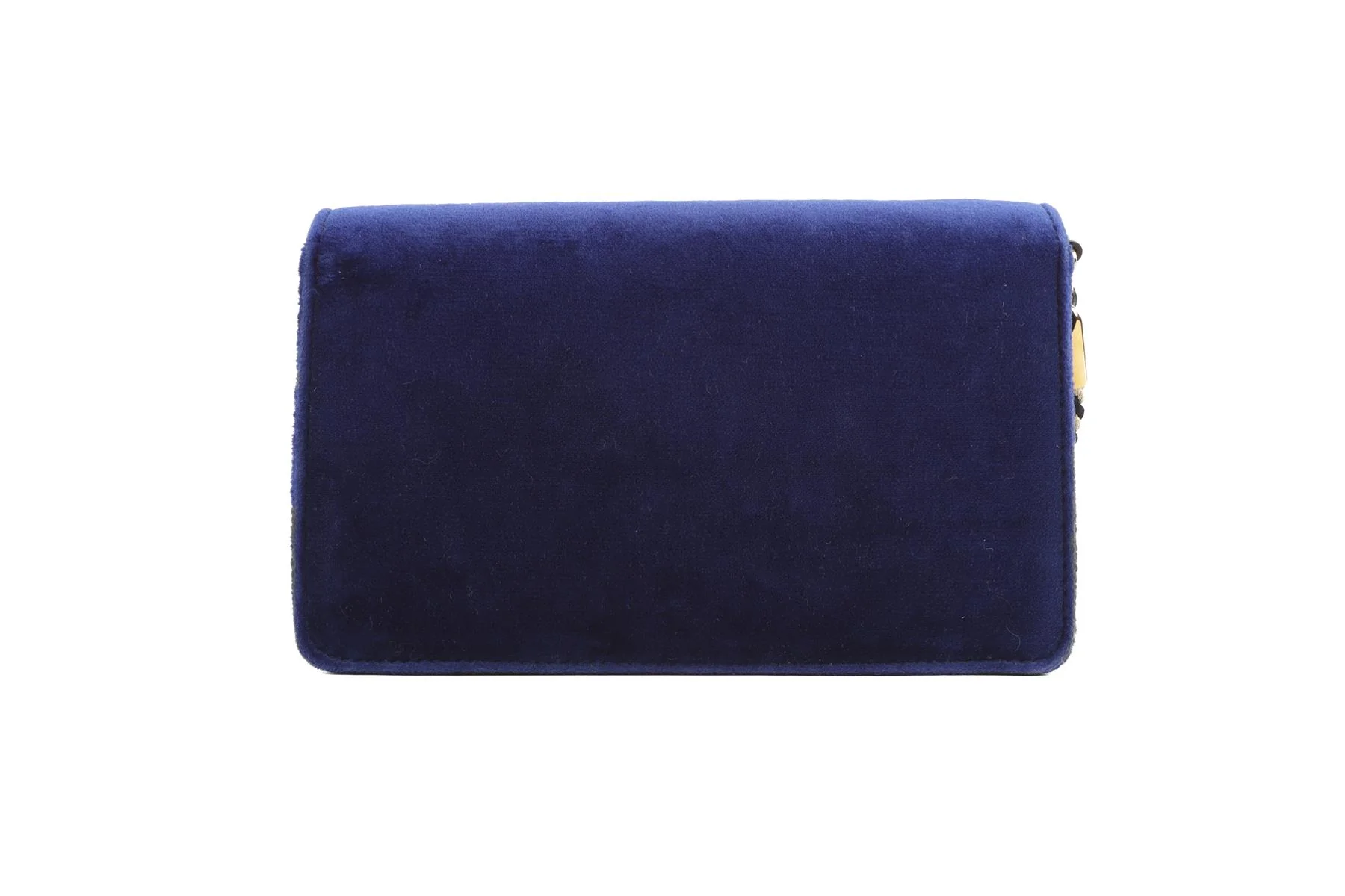 GUCCI BLUE BROADWAY SMALL VELVET SHOULDER BAG - Image 7