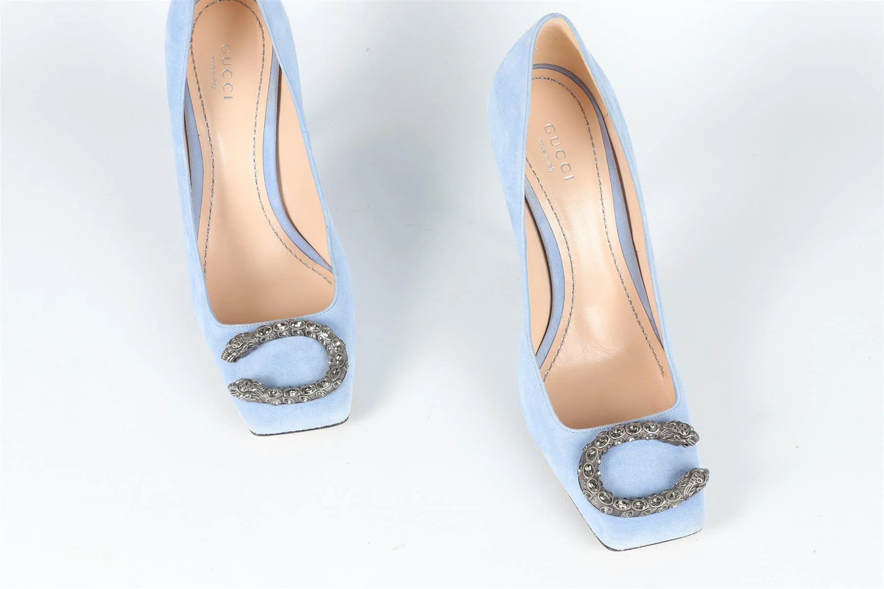 GUCCI BLUE DIONYSUS SUEDE PUMPS EU 38 UK 5 US 8 - Image 4