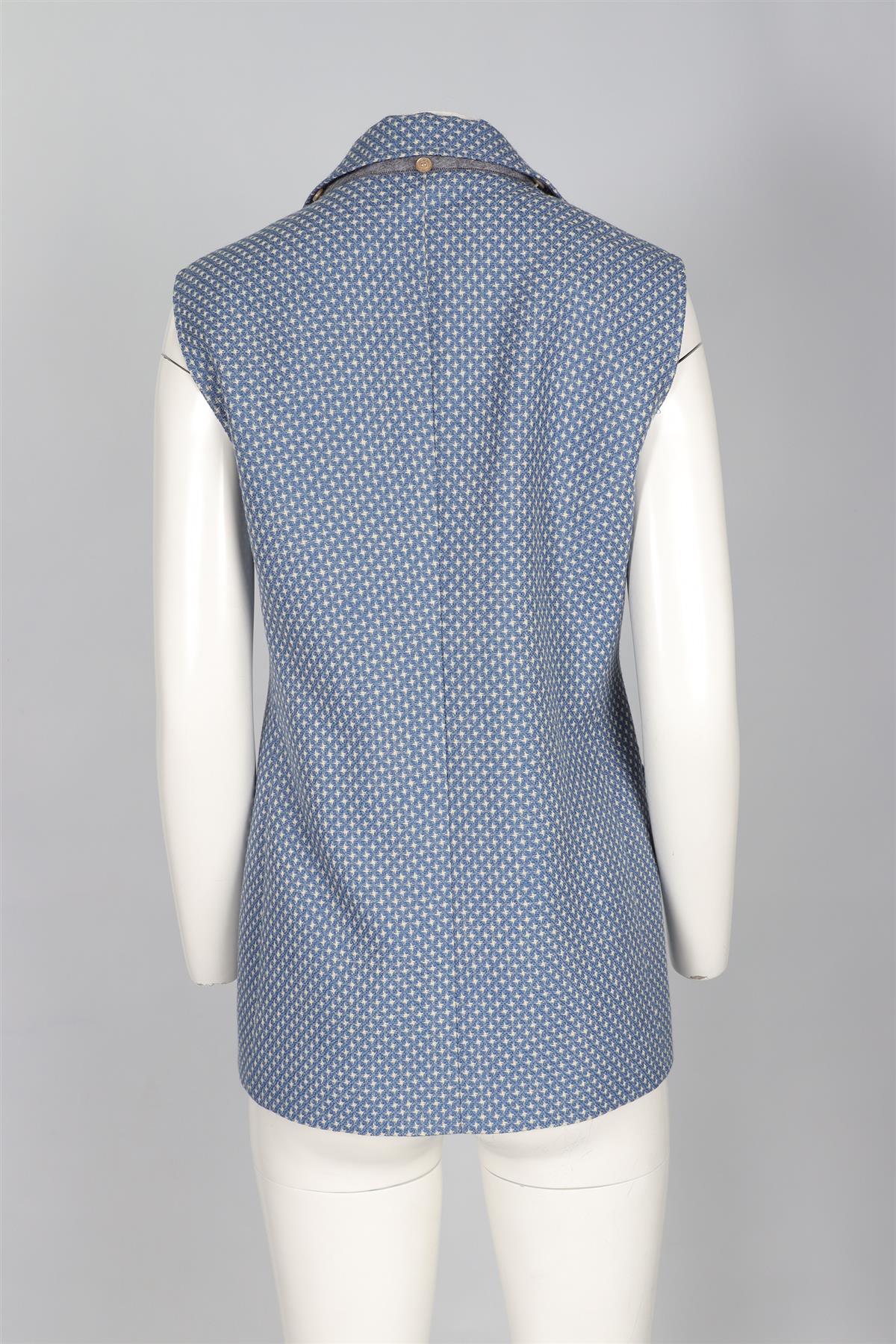 GUCCI BLUE GARDEN WOOL CAPE IT 42 UK 10 - Image 6