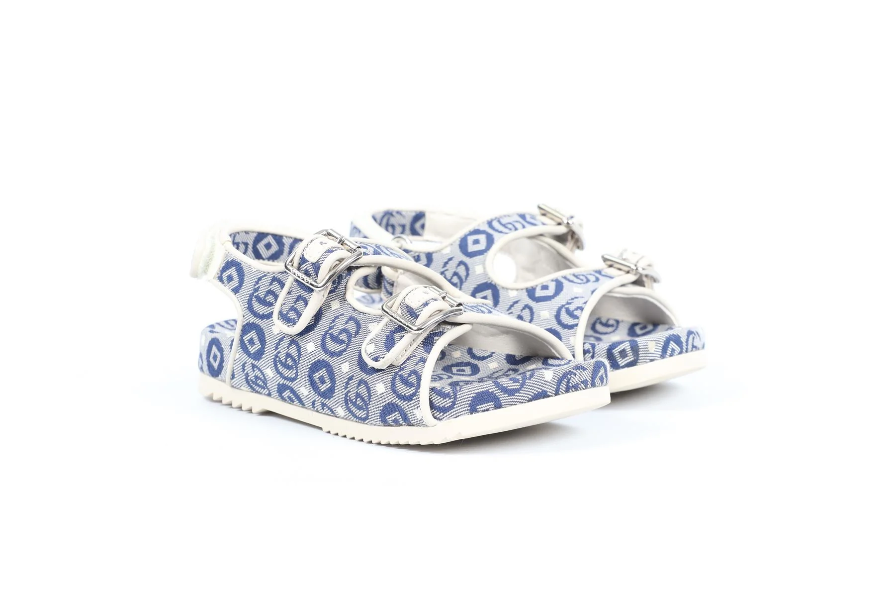 GUCCI BLUE KIDS GIRLS GG CANVAS SANDALS EU 26 UK 8.5 US 9.5 - Image 2