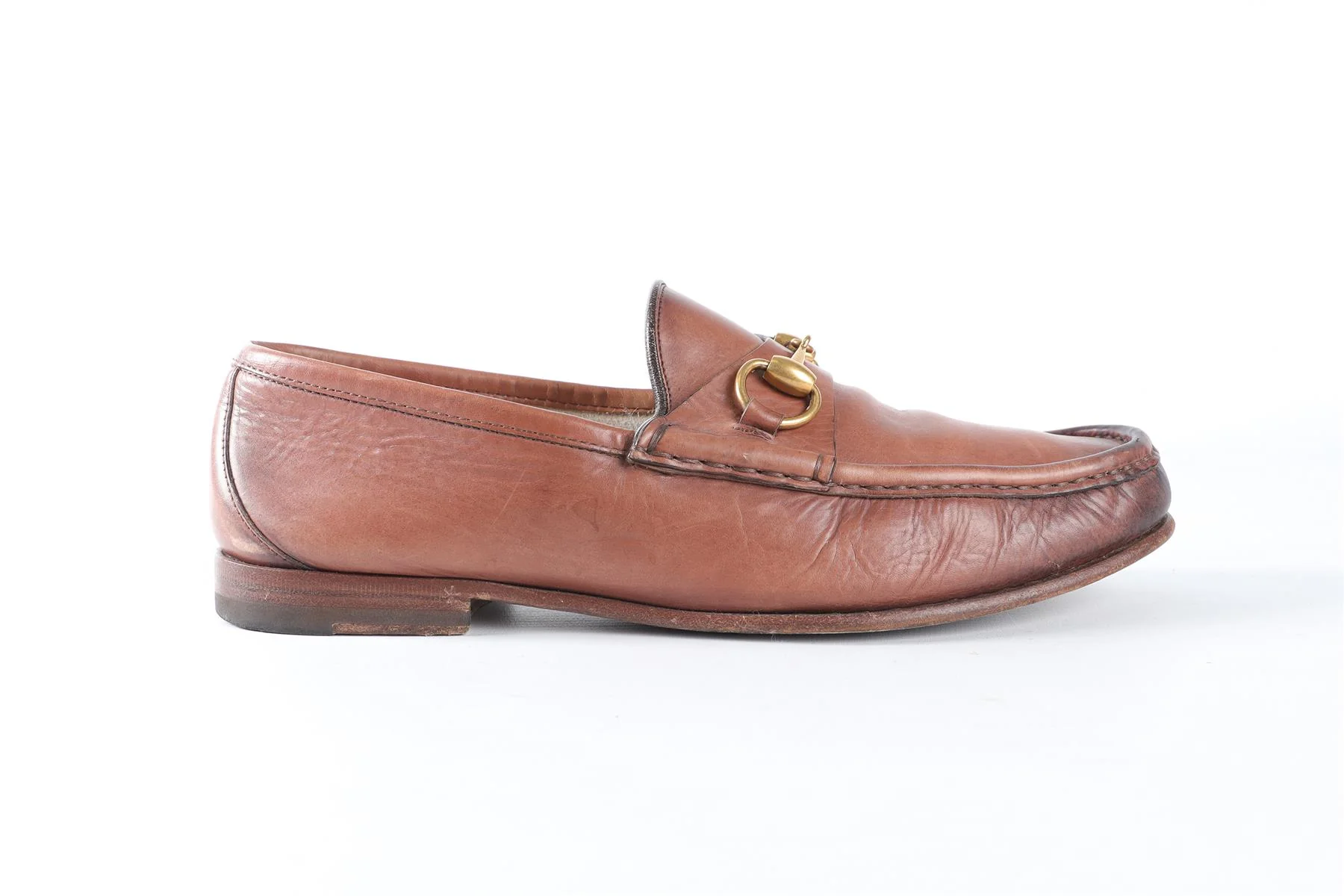 GUCCI BROWN MEN'S 1953 LEATHER LOAFERS UK 7 EU 41 US 8 - Image 2
