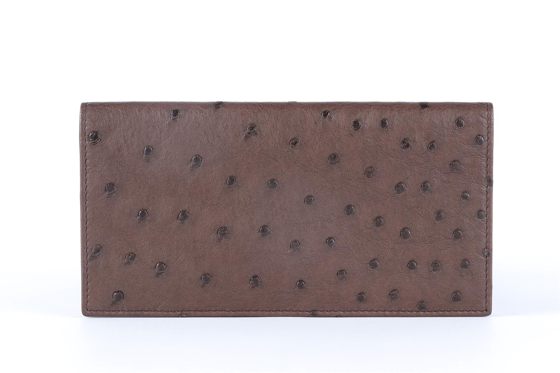 GUCCI BROWN OSTRICH LEATHER WALLET - Image 6