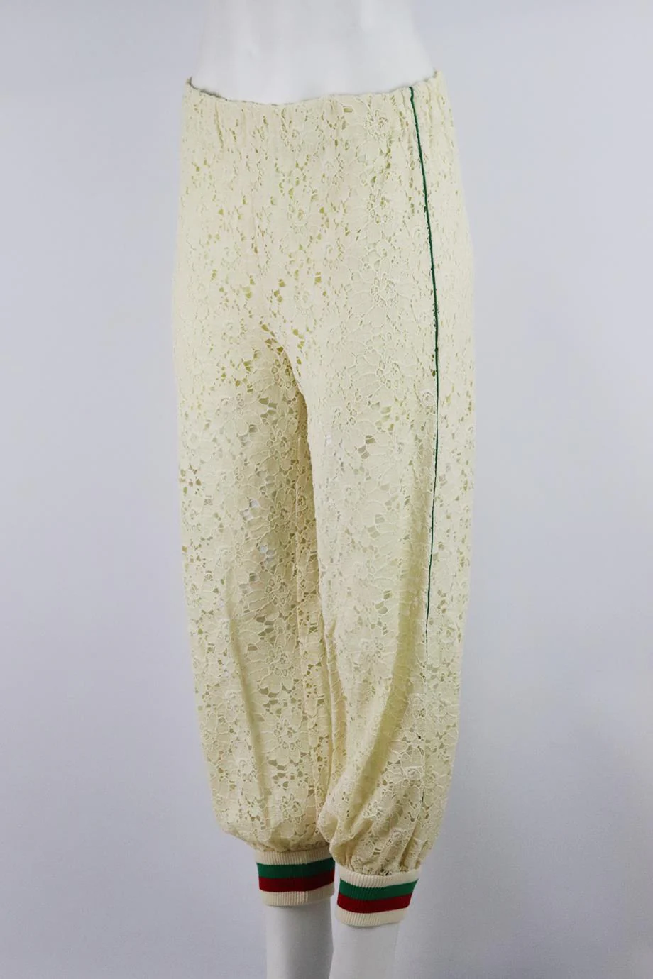GUCCI CORDED LACE TRACK PANTS IT 38 UK 6 - Image 3