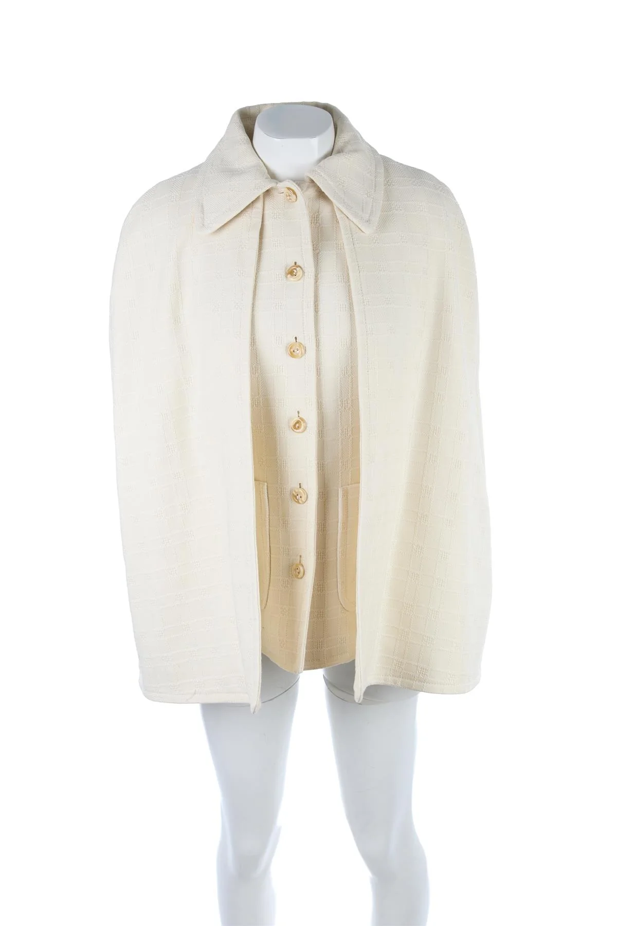 GUCCI CREAM COTTON CAPE IT 42 UK 10 - Image 2