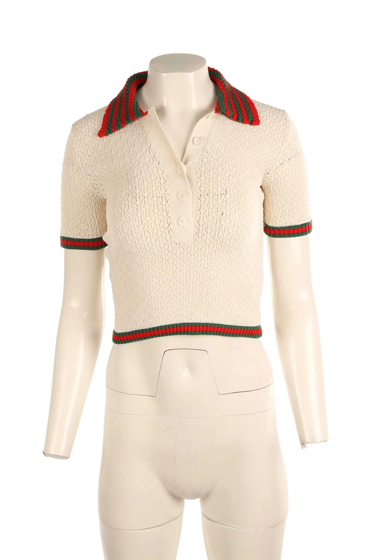 GUCCI CREAM KNIT TOP XSMALL - Image 2