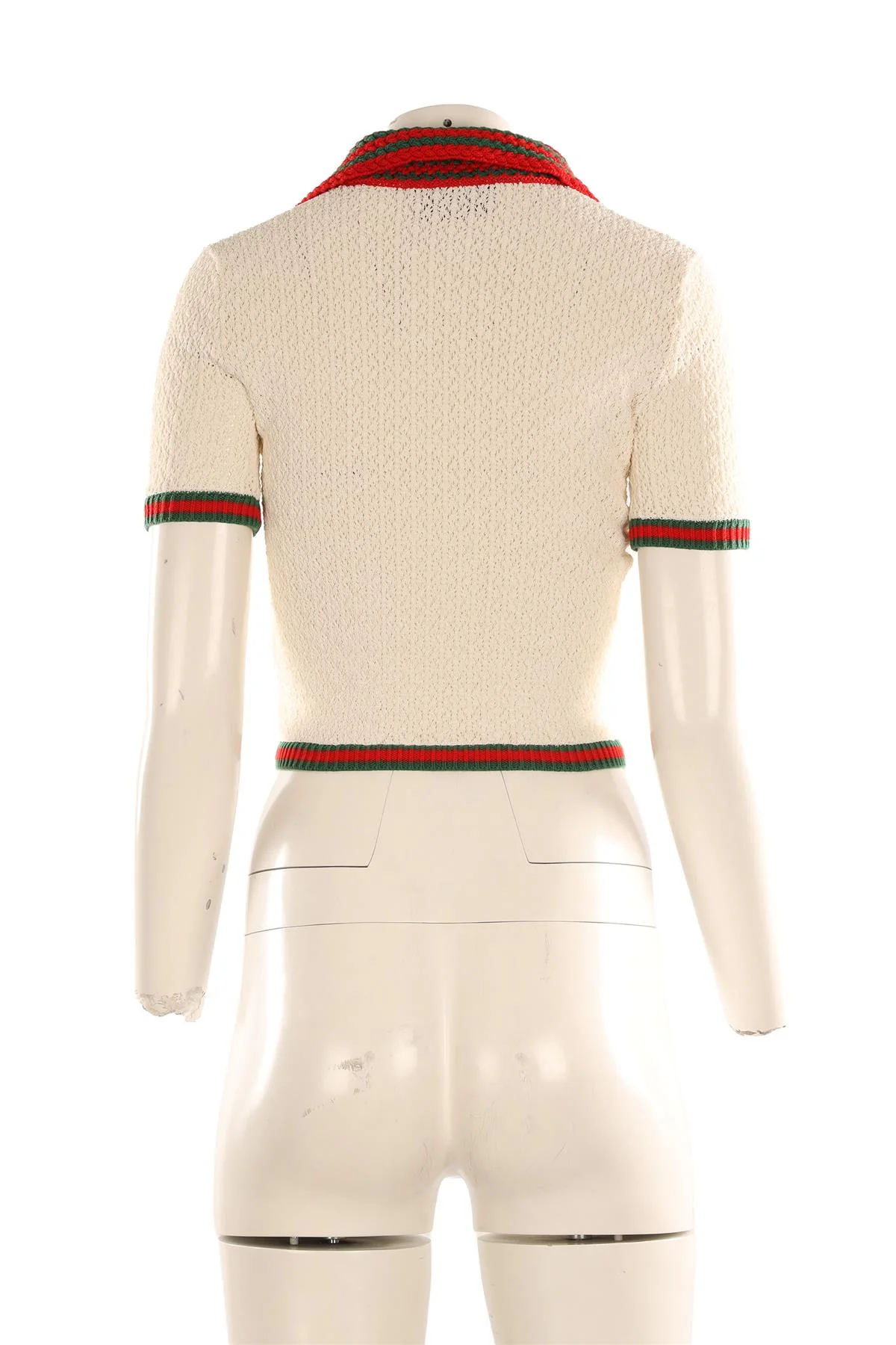 GUCCI CREAM KNIT TOP XSMALL - Image 4