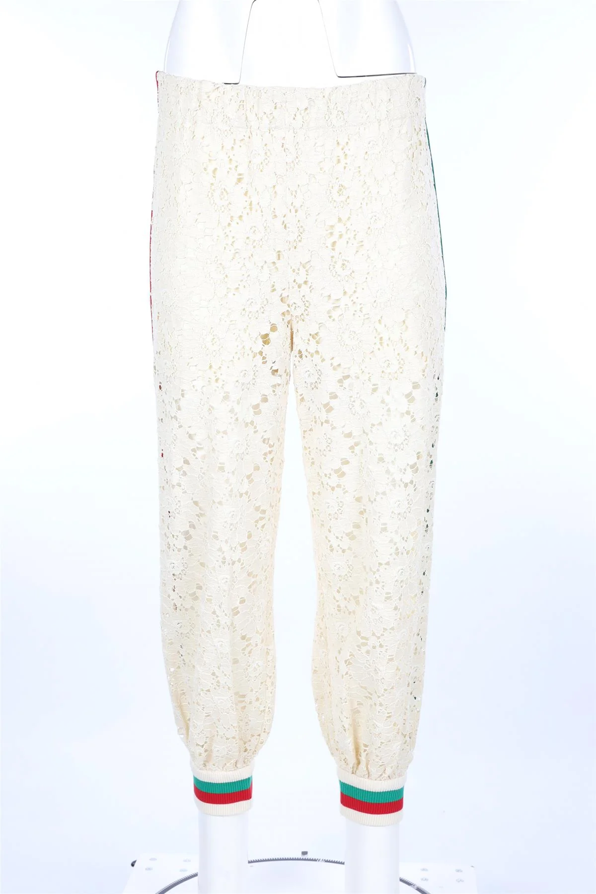GUCCI CREAM LACE PANTS IT 38 UK 6 - Image 2