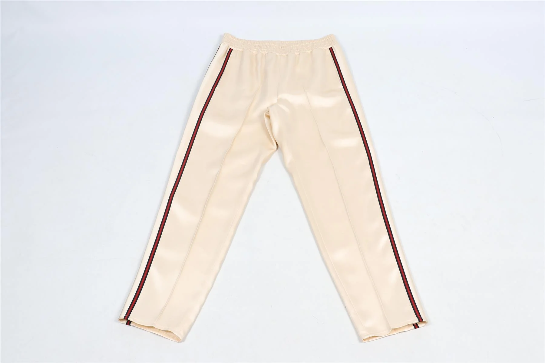 GUCCI CREAM SATIN STRAIGHT LEG PANTS IT 38 UK 6 - Image 2