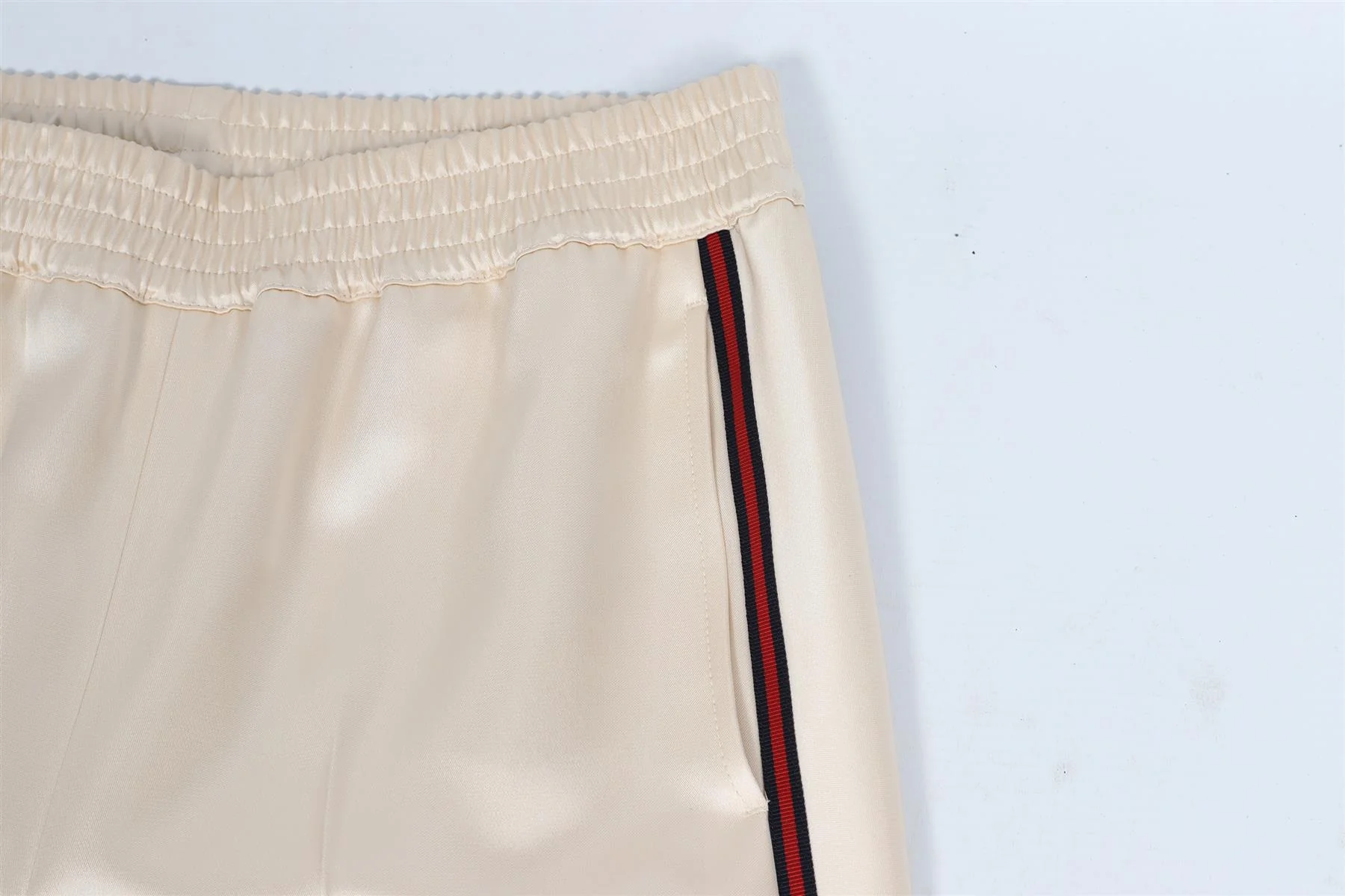 GUCCI CREAM SATIN STRAIGHT LEG PANTS IT 38 UK 6 - Image 3