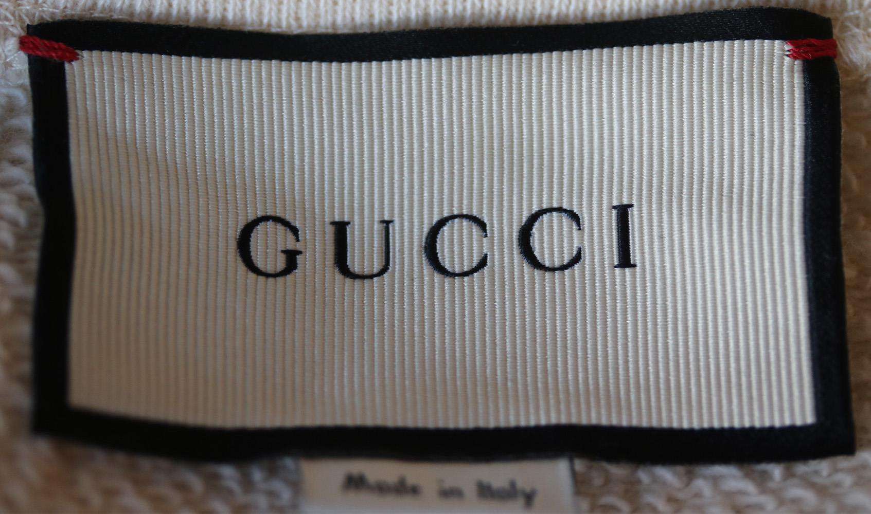 GUCCI CRYSTAL EMBELLISHED PRINTED COTTON JERSEY SWEATSHIRT MEDIUM - Image 4