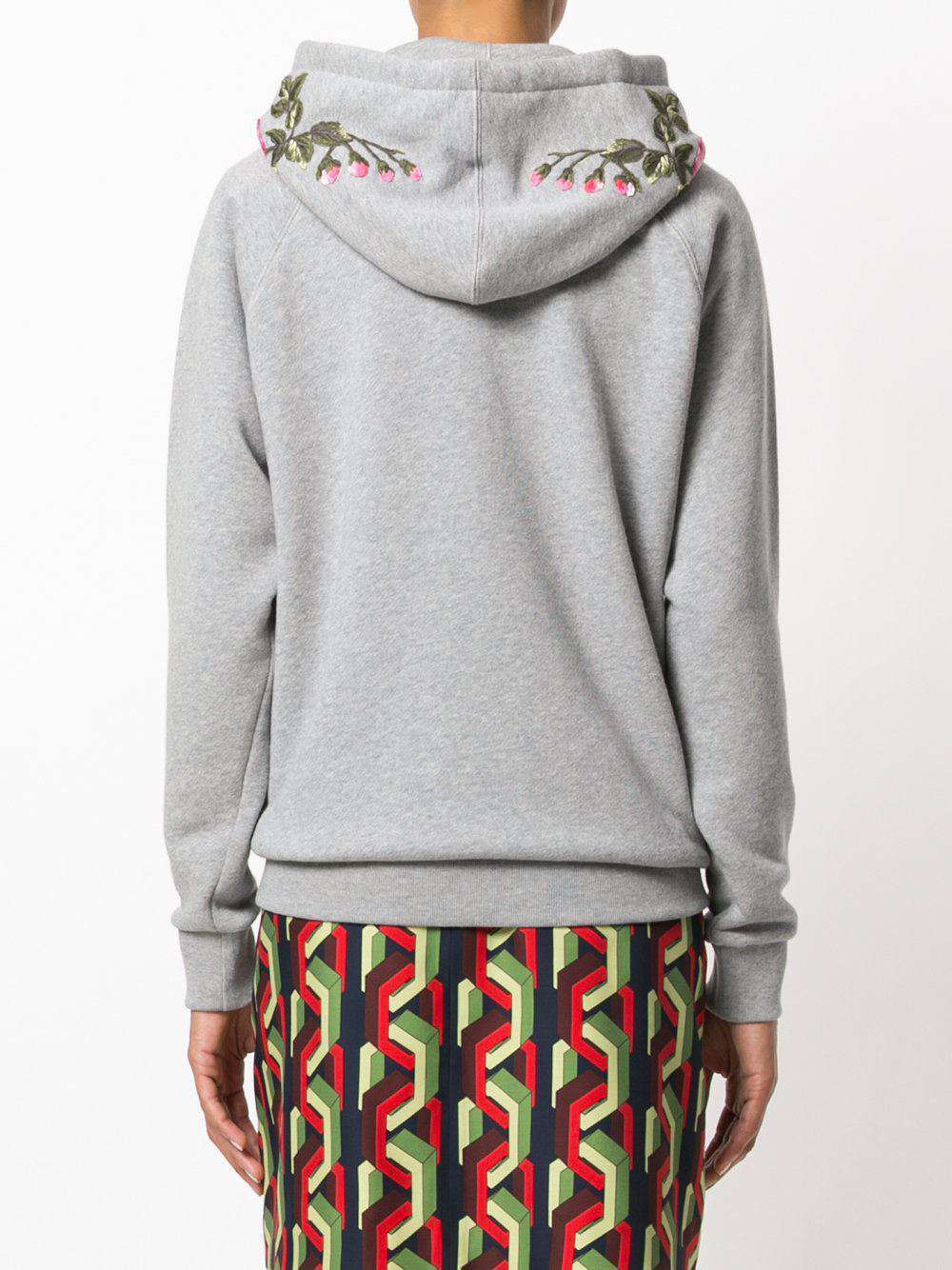 GUCCI EMBROIDERED TIGER COTTON-JERSEY HOODED SWEATER SMALL - Image 2