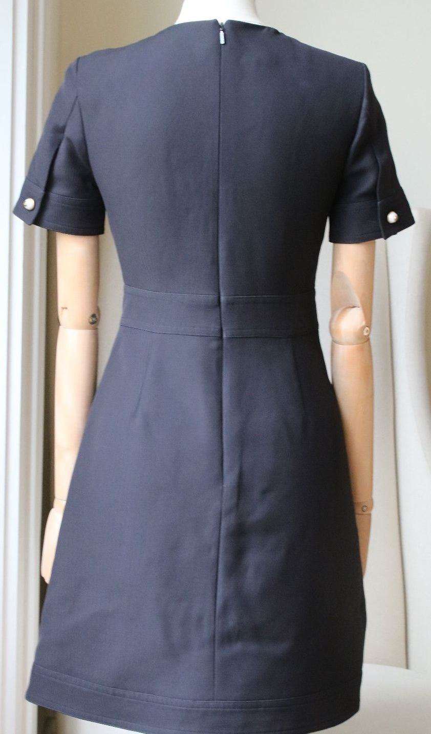 GUCCI FAUX PEARL-EMBELLISHED WOOL AND SILK-BLEND MINI DRESS IT 38 UK 6 - Image 3