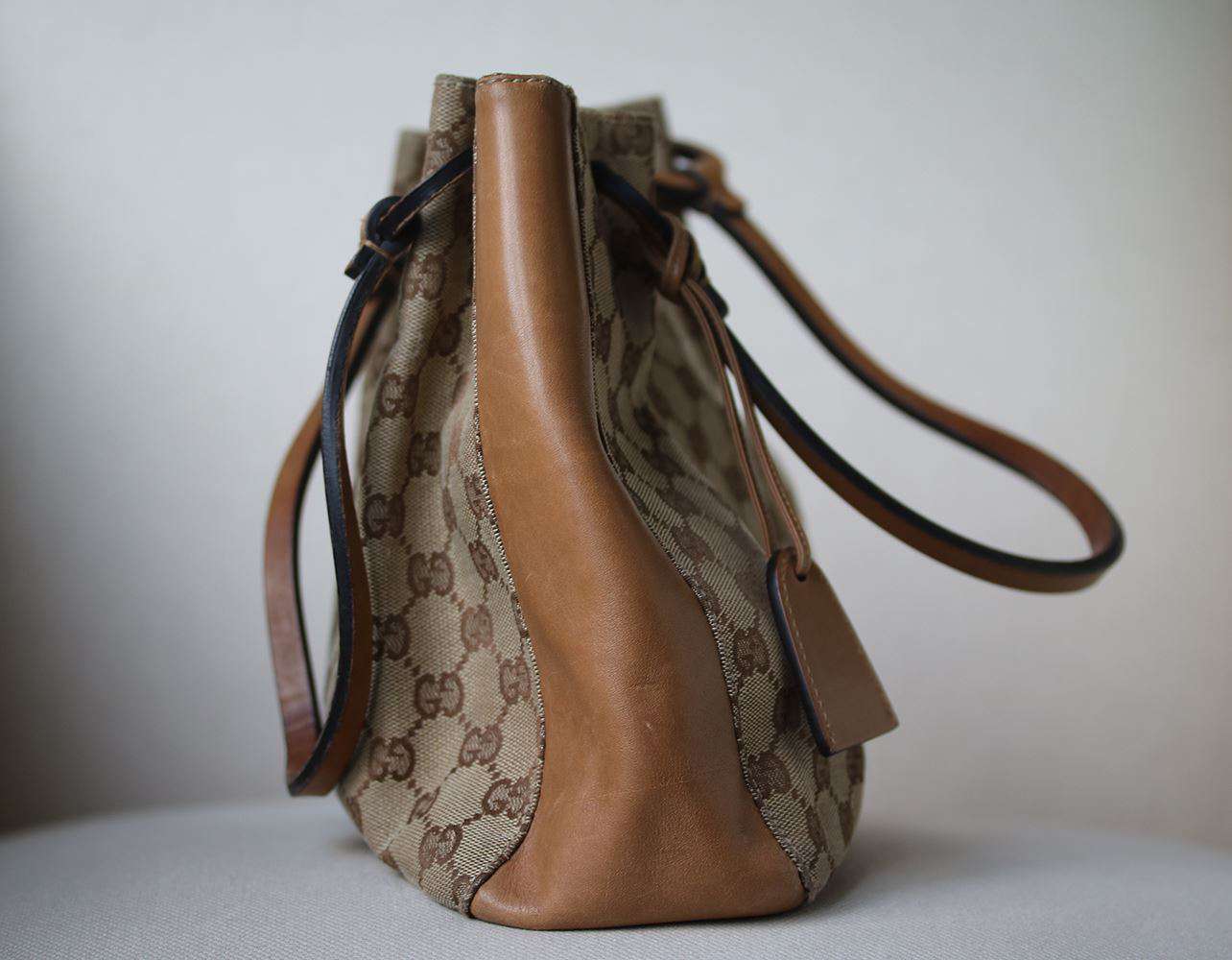 GUCCI GG MONOGRAM CANVAS AND LEATHER TOTE BAG - Image 2