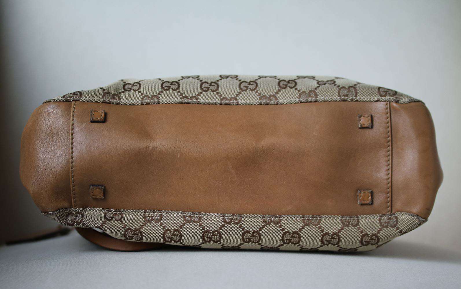 GUCCI GG MONOGRAM CANVAS AND LEATHER TOTE BAG - Image 4