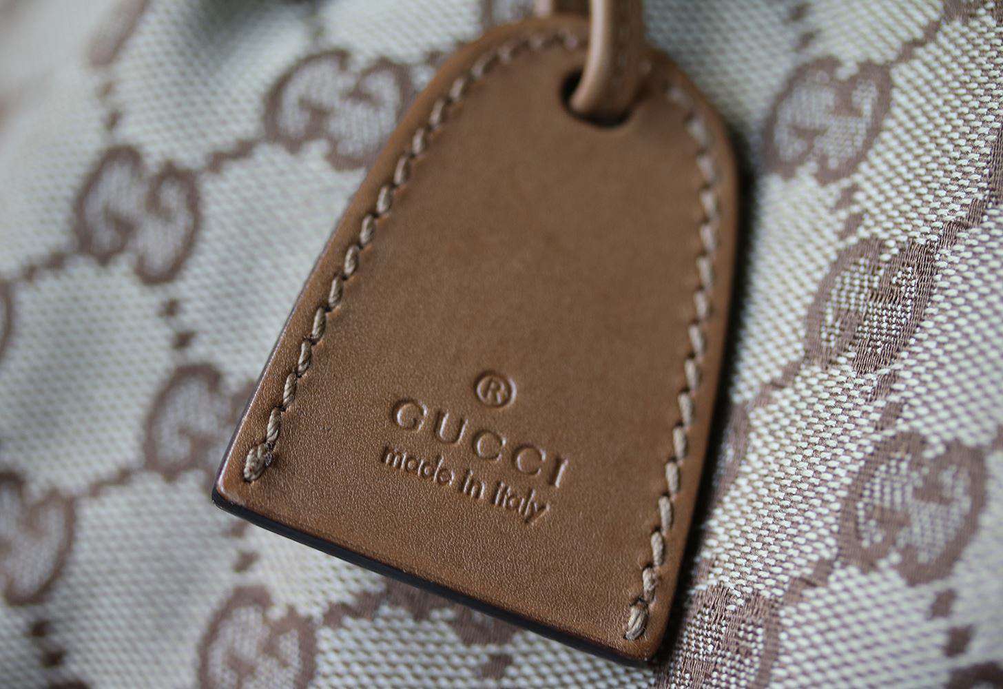 GUCCI GG MONOGRAM CANVAS AND LEATHER TOTE BAG - Image 8