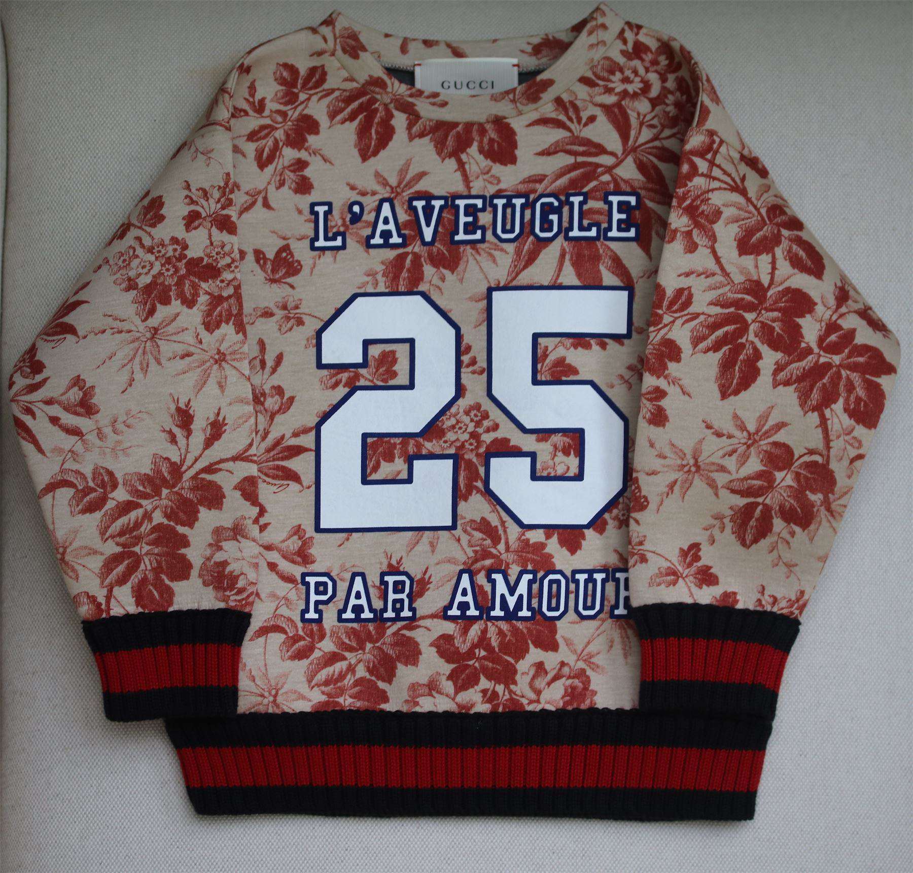 GUCCI GIRLS FLORAL L'AVEUGLE PAR AMOUR SWEATER 4 YEARS - Image 2