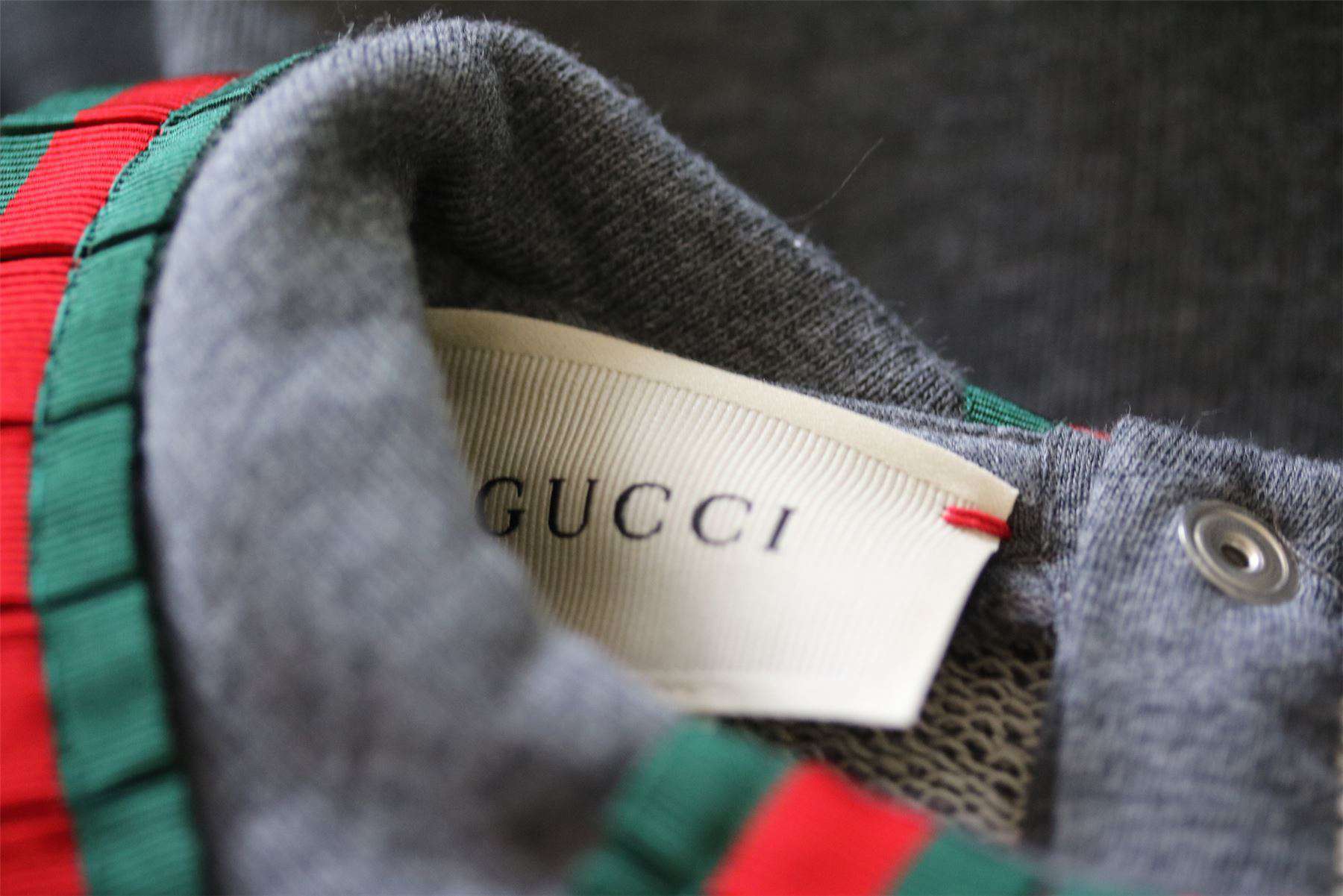 GUCCI GIRLS GREY WEB SWEATER 5 YEARS - Image 3