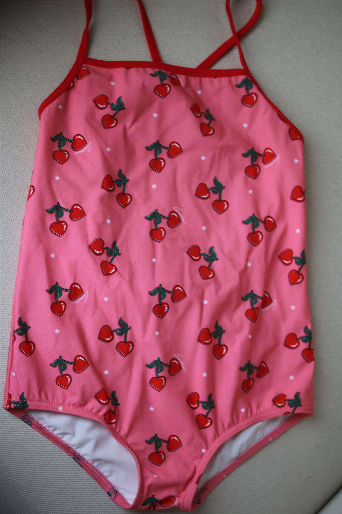 GUCCI GIRLS PINK CHERRY PRINT SWIMSUIT 4 YEARS - Image 2