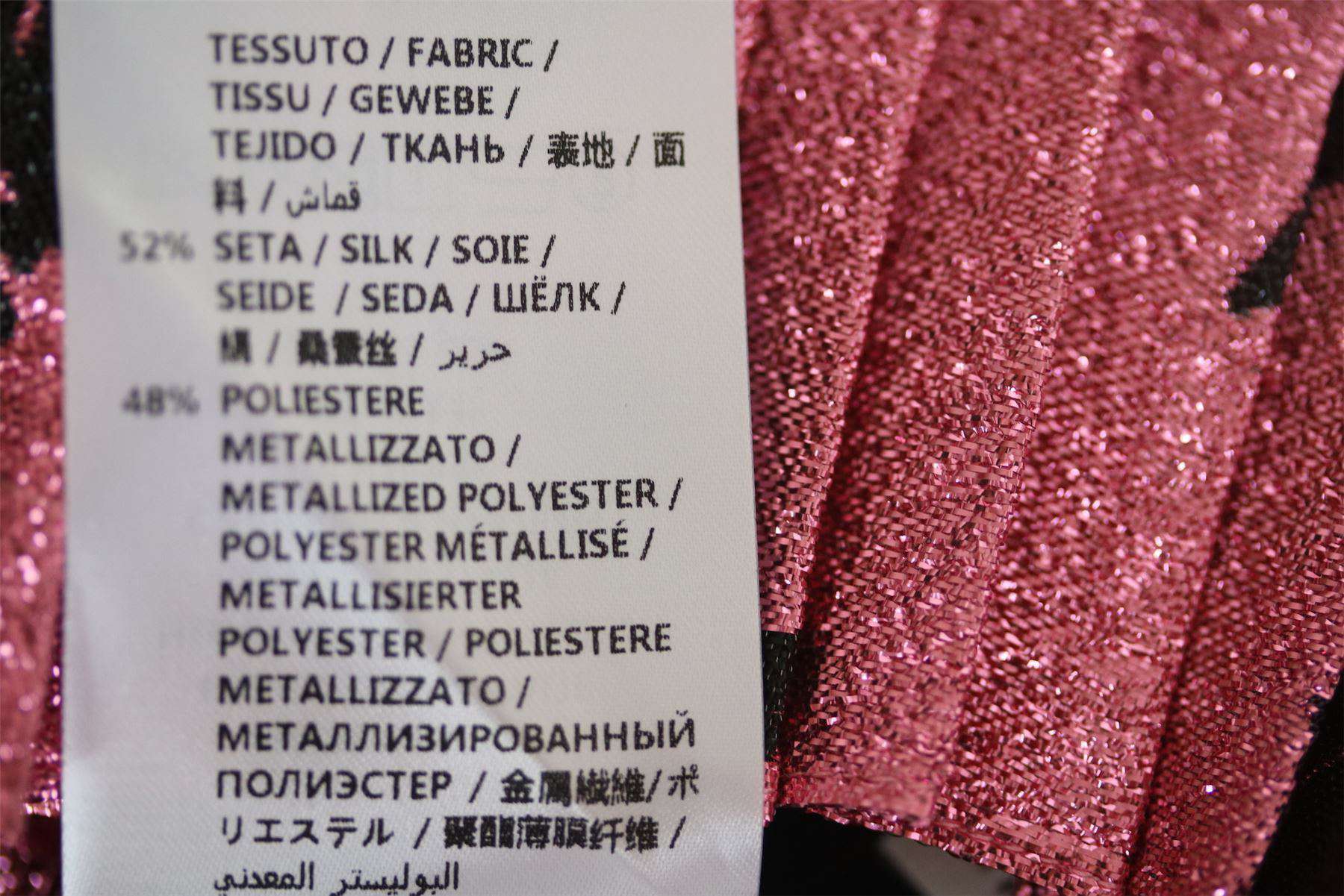 GUCCI GIRLS PINK SILK LUREX SKIRT 5 YEARS - Image 5