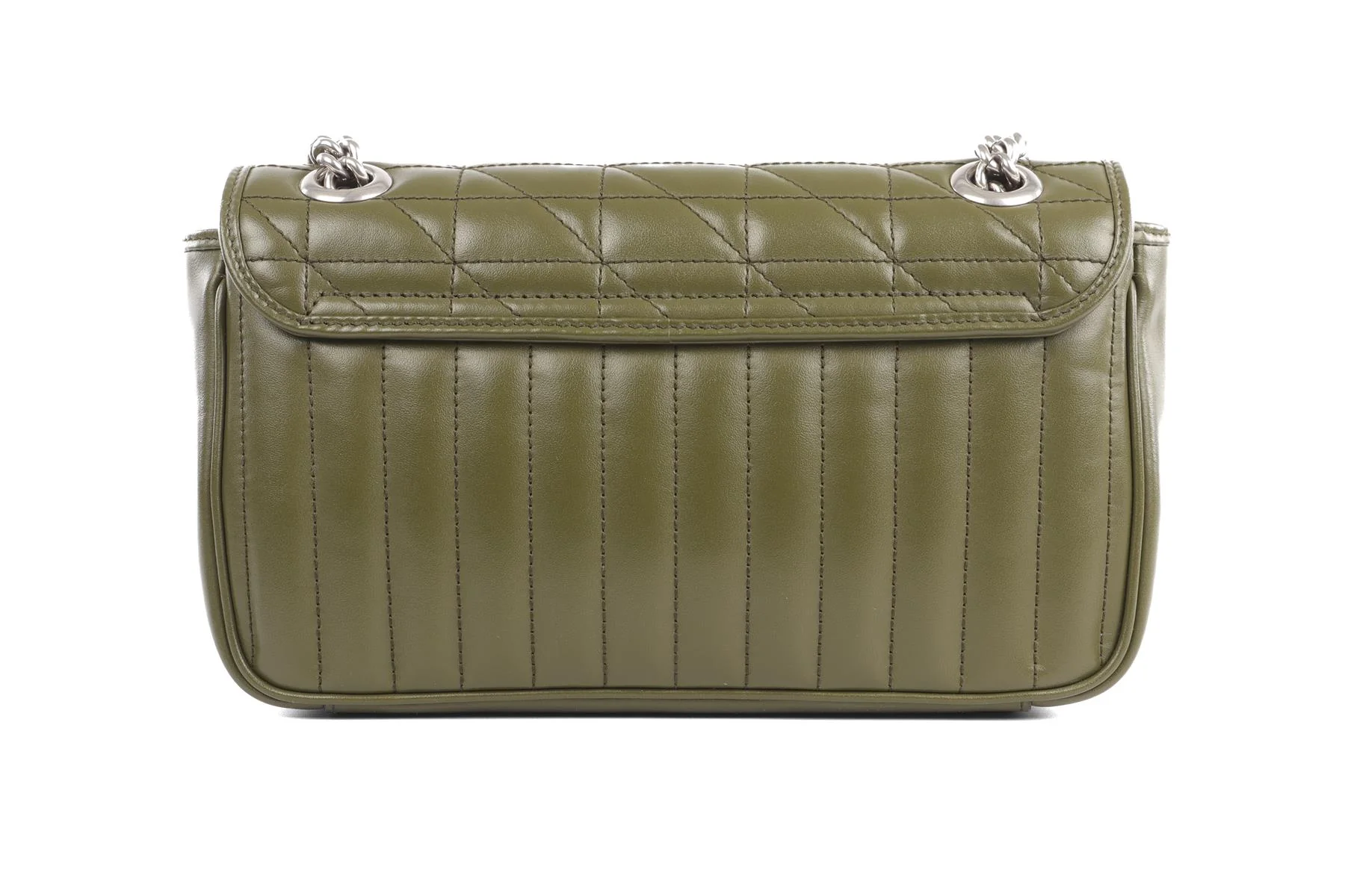 GUCCI GREEN ARIA MARMONT SMALL LEATHER SHOULDER BAG - Image 7