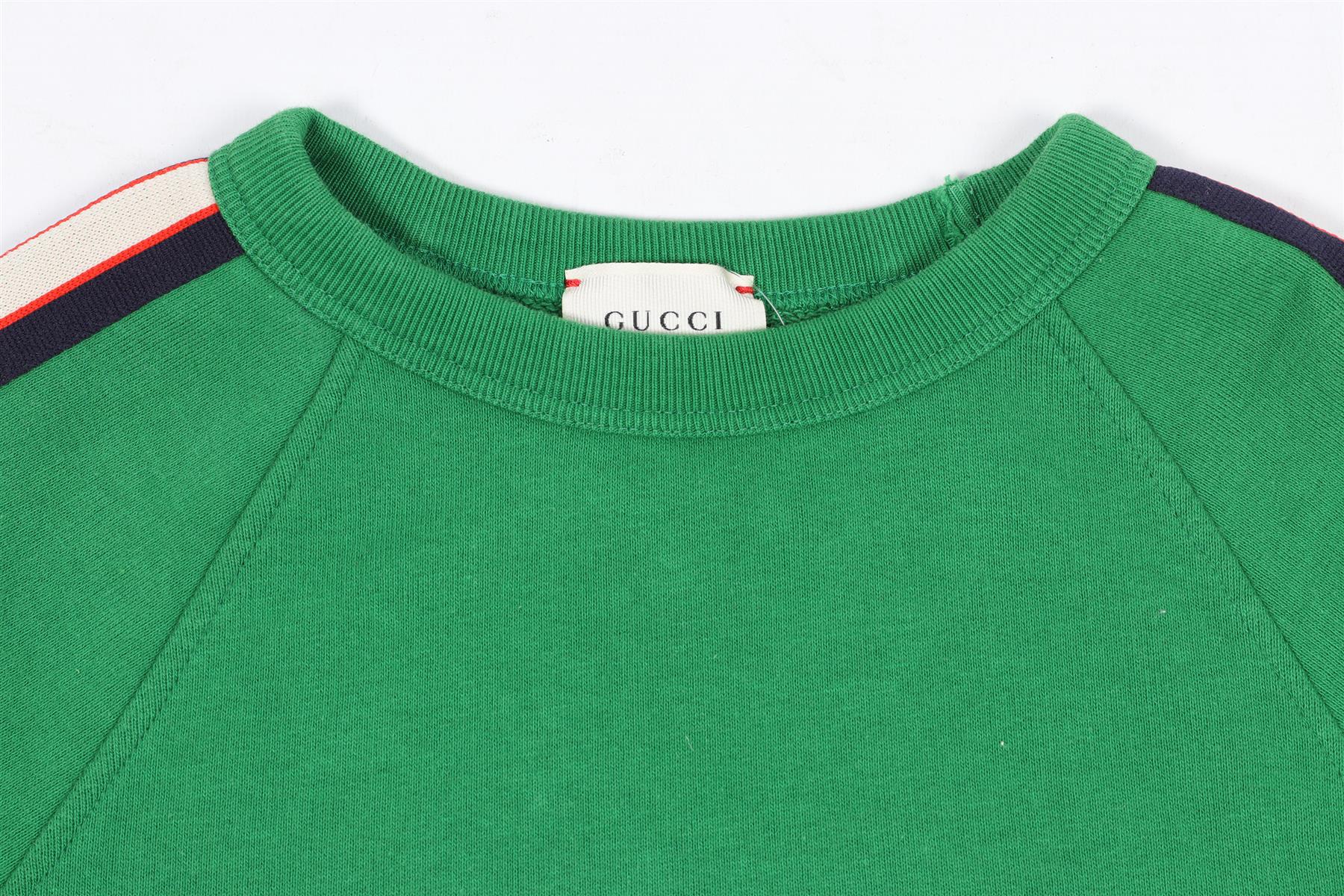 GUCCI GREEN KIDS BOYS COTTON SWEATSHIRT 6 YEARS - Image 3