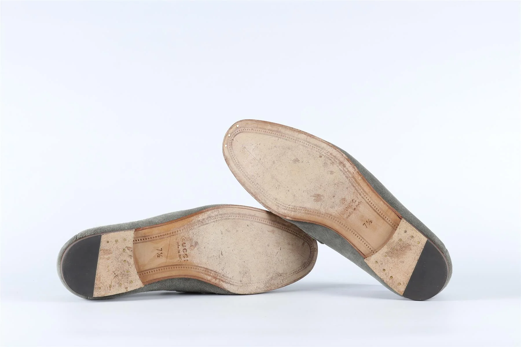 GUCCI GREEN PRINCETOWN SUEDE LOAFERS EU 41.5 UK 7.5 US 8.5 - Image 6