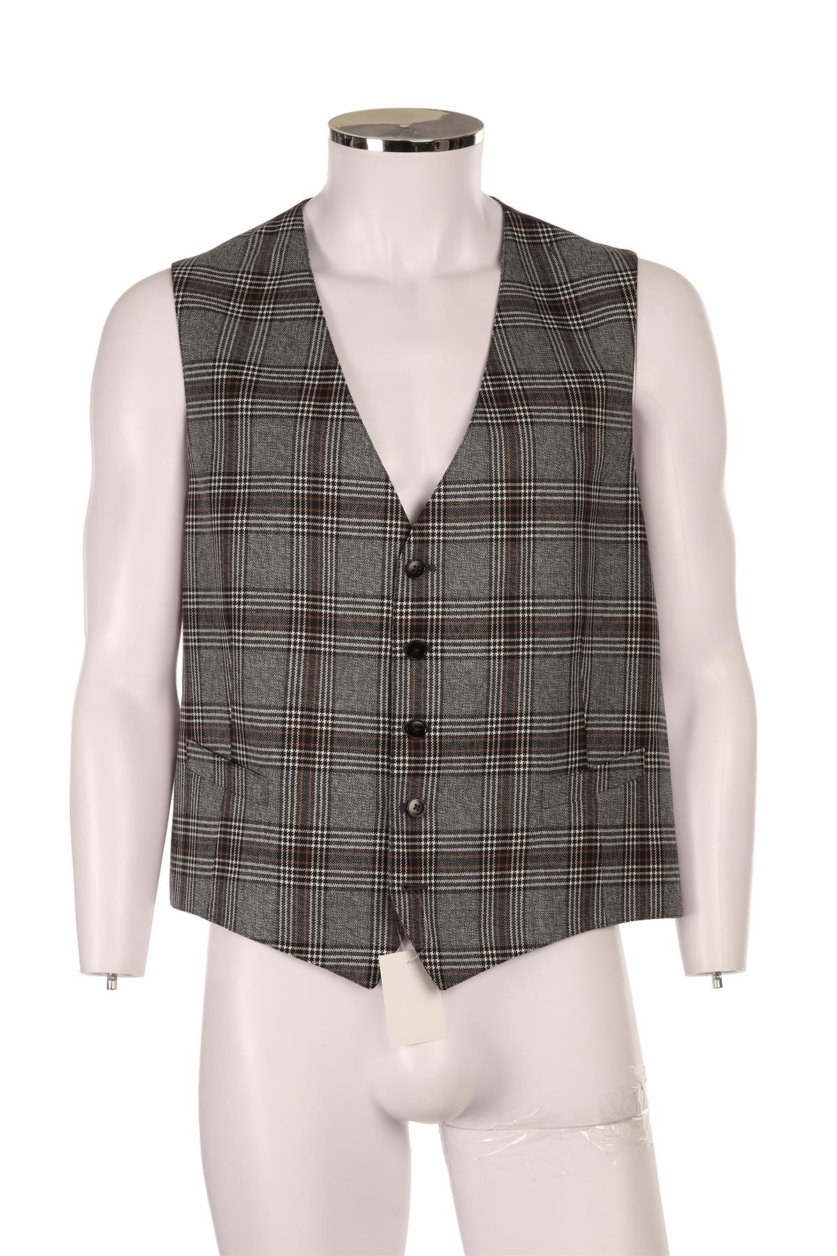 GUCCI GREY MEN'S WOOL WAISTCOAT IT 52 UK/US CHEST 42 - Image 2