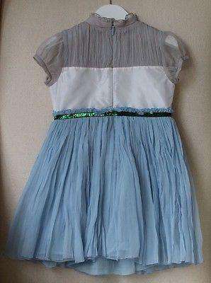 GUCCI HARRODS EXCLUSIVE BABY GIRLS BLUE SILK CHIFFON BUTTERFLY DRESS 4 YEARS - Image 3
