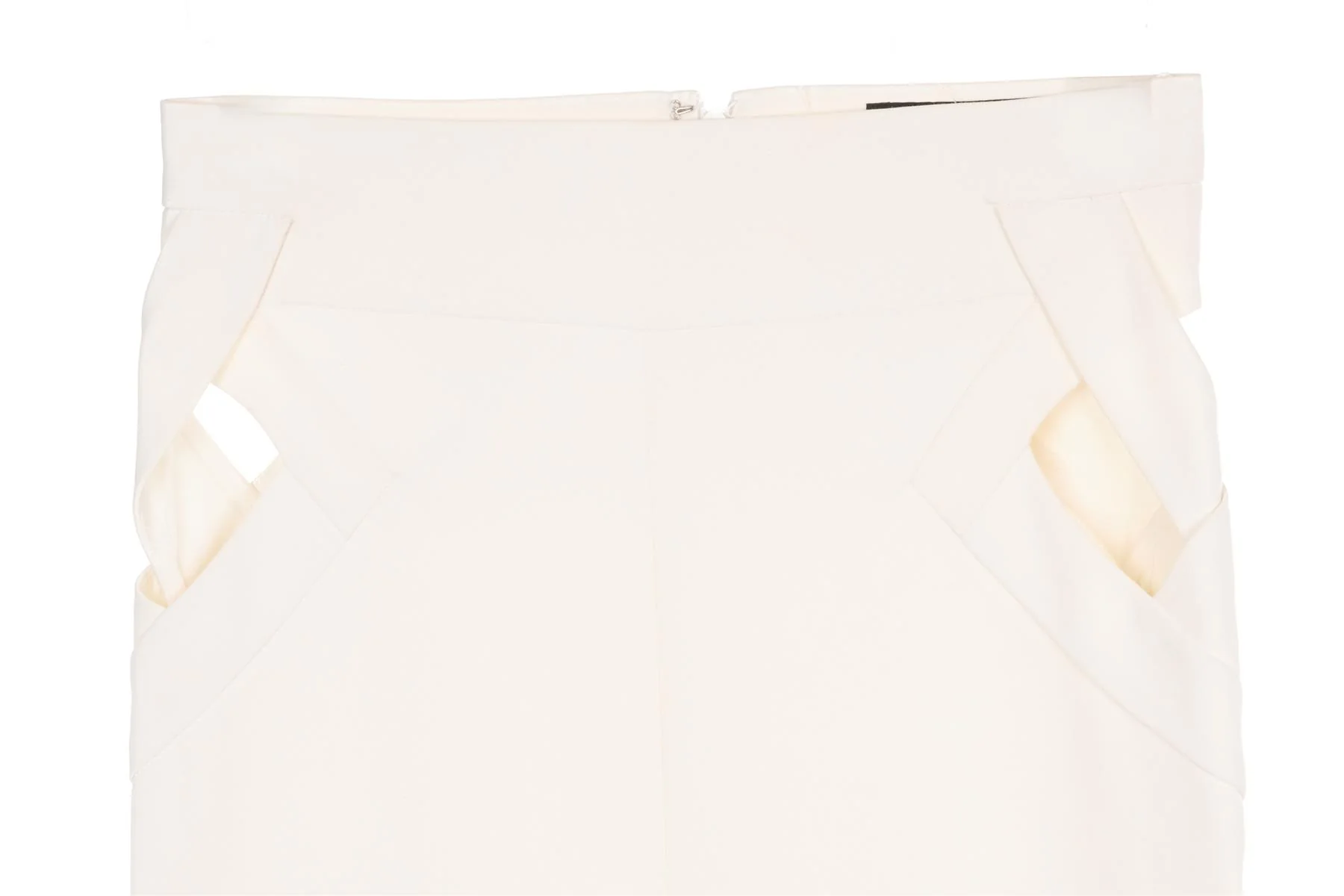GUCCI IVORY VINTAGE COTTON SKINNY PANTS IT 36 UK 4 - Image 3