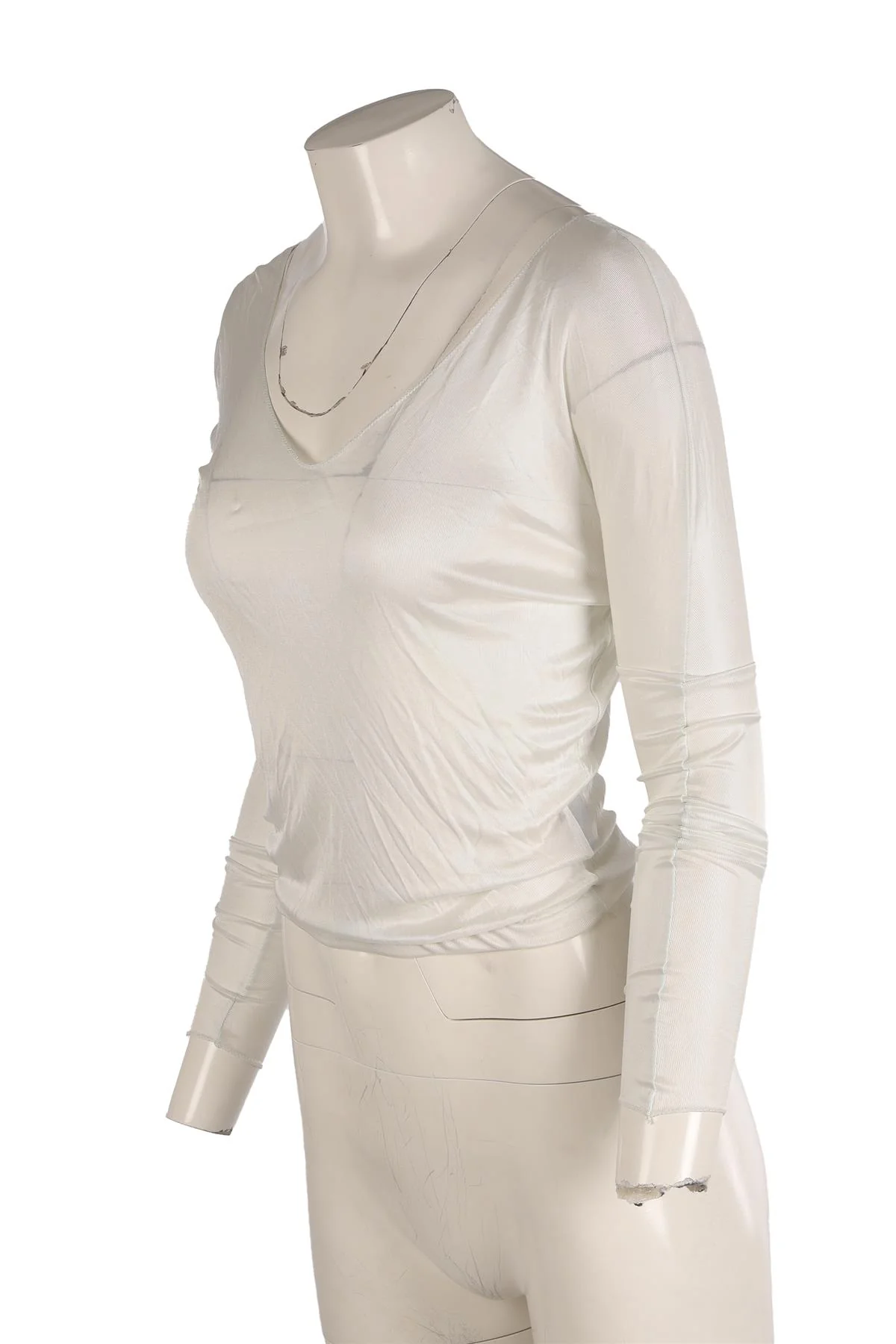 GUCCI IVORY VINTAGE JERSEY TOP XSMALL - Image 3