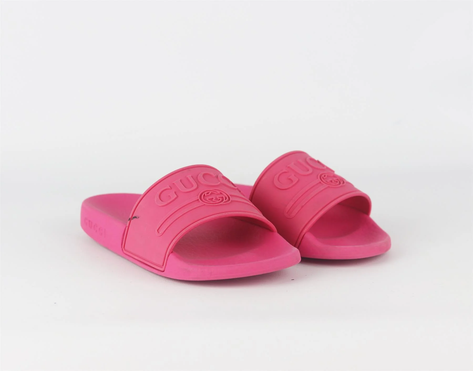 GUCCI KIDS GIRLS LOGO RUBBER SLIDES EU 28 UK 10 - Image 2
