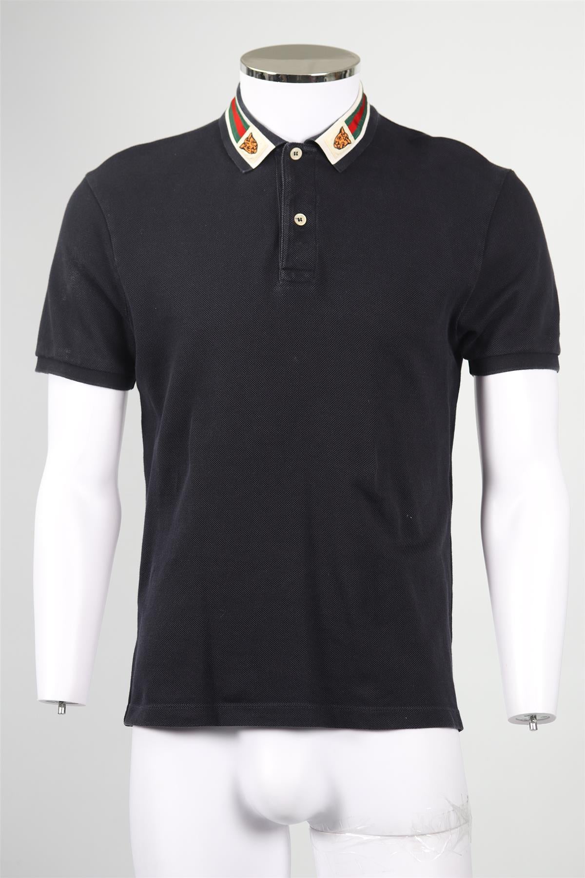 GUCCI MEN'S COTTON POLO SHIRT MEDIUM - Image 2
