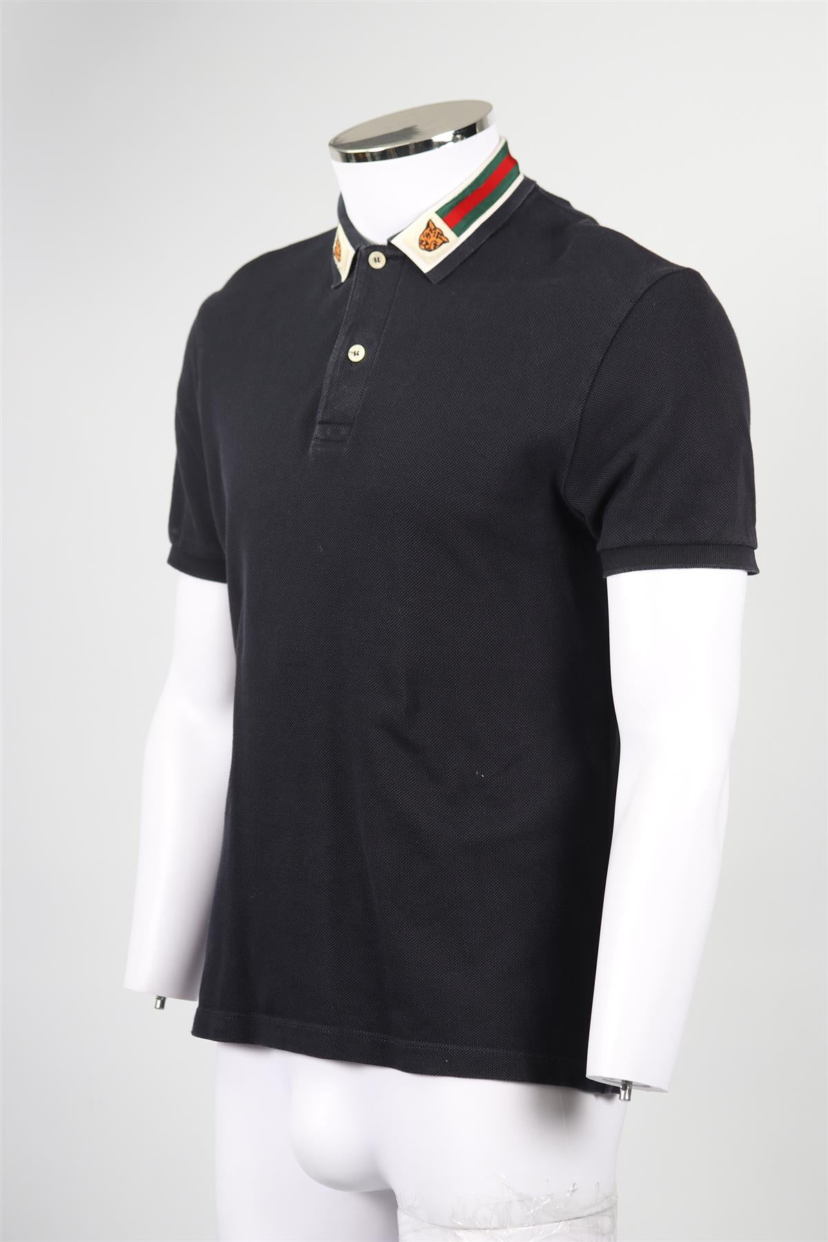 GUCCI MEN'S COTTON POLO SHIRT MEDIUM - Image 3
